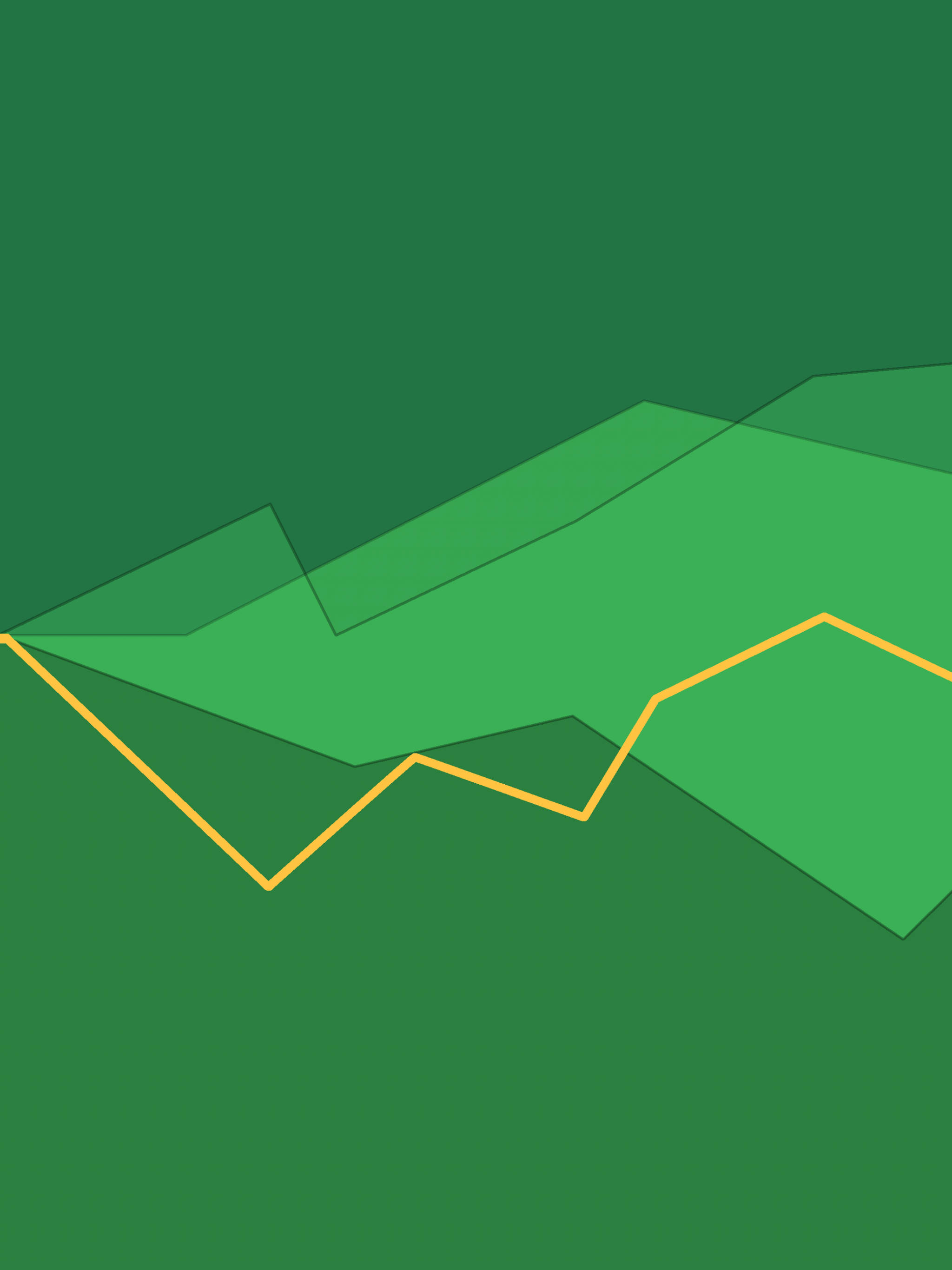Excel, minimalist line graph, green tones, 2K Phone Wallpaper