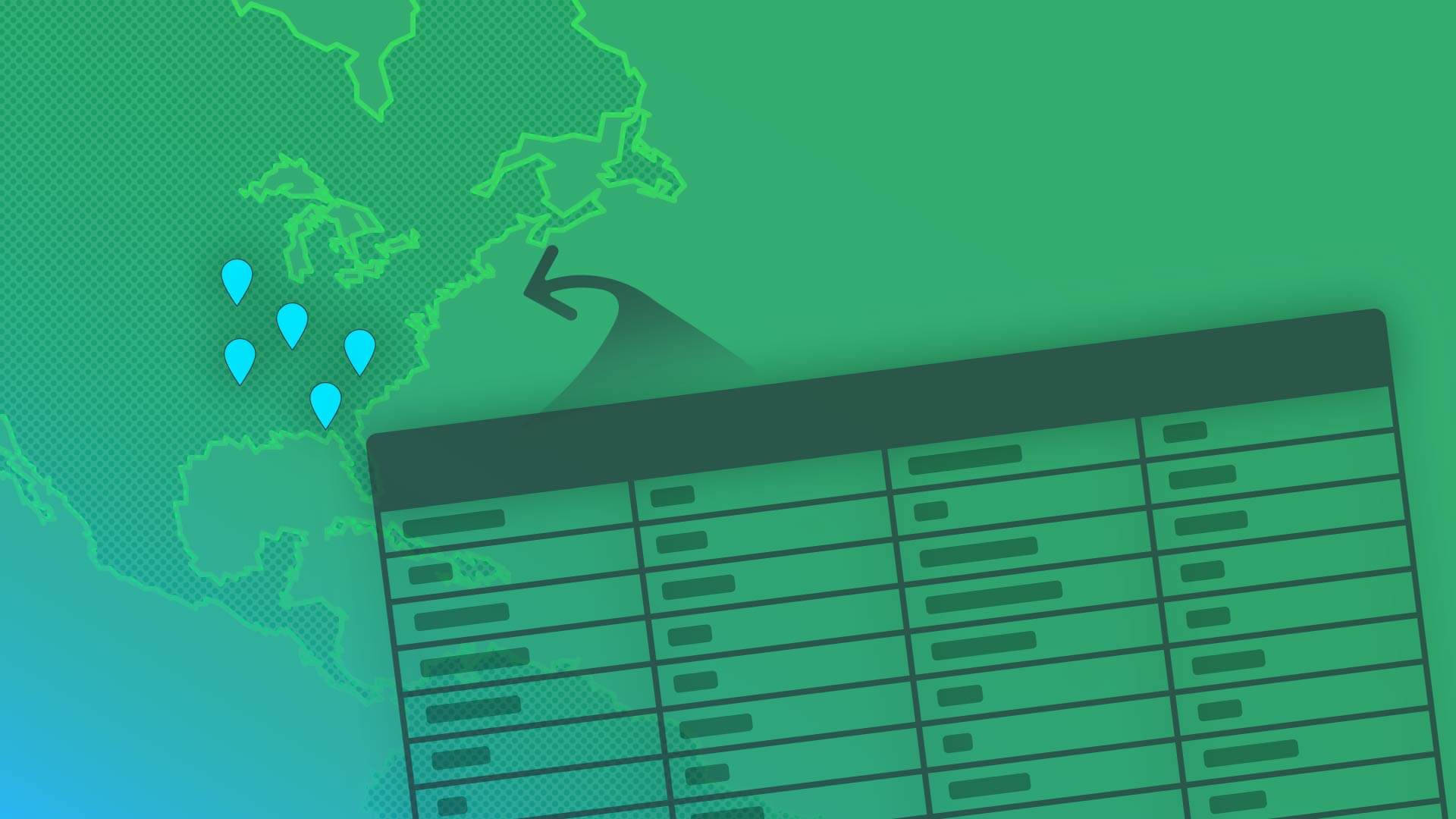 Excel, Microsoft Spreadsheet, green map of North America, Full HD Desktop Wallpaper