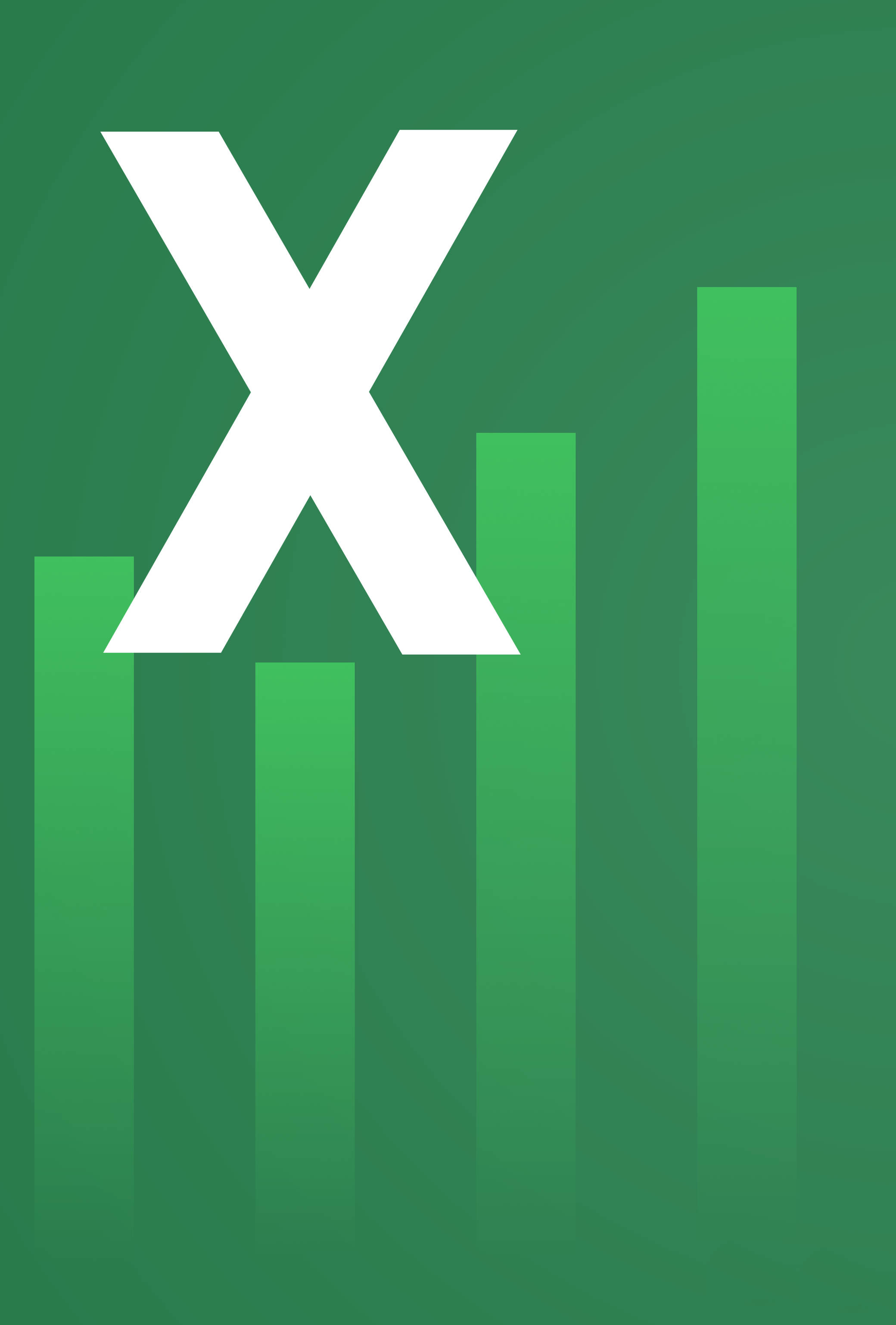 Excel, Microsoft Spreadsheet Program, white 'X', 2K Phone Wallpaper