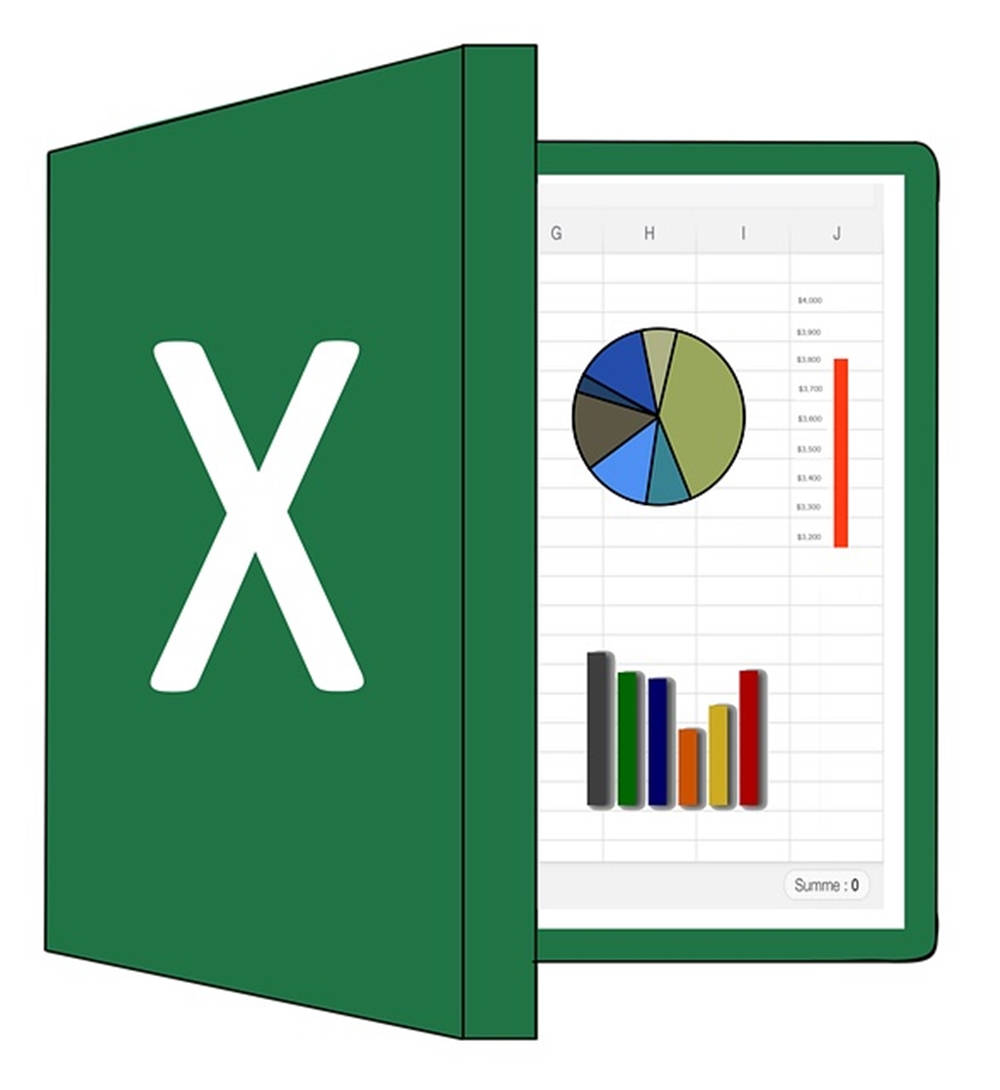 Excel, Green, pie chart, SD Phone Wallpaper