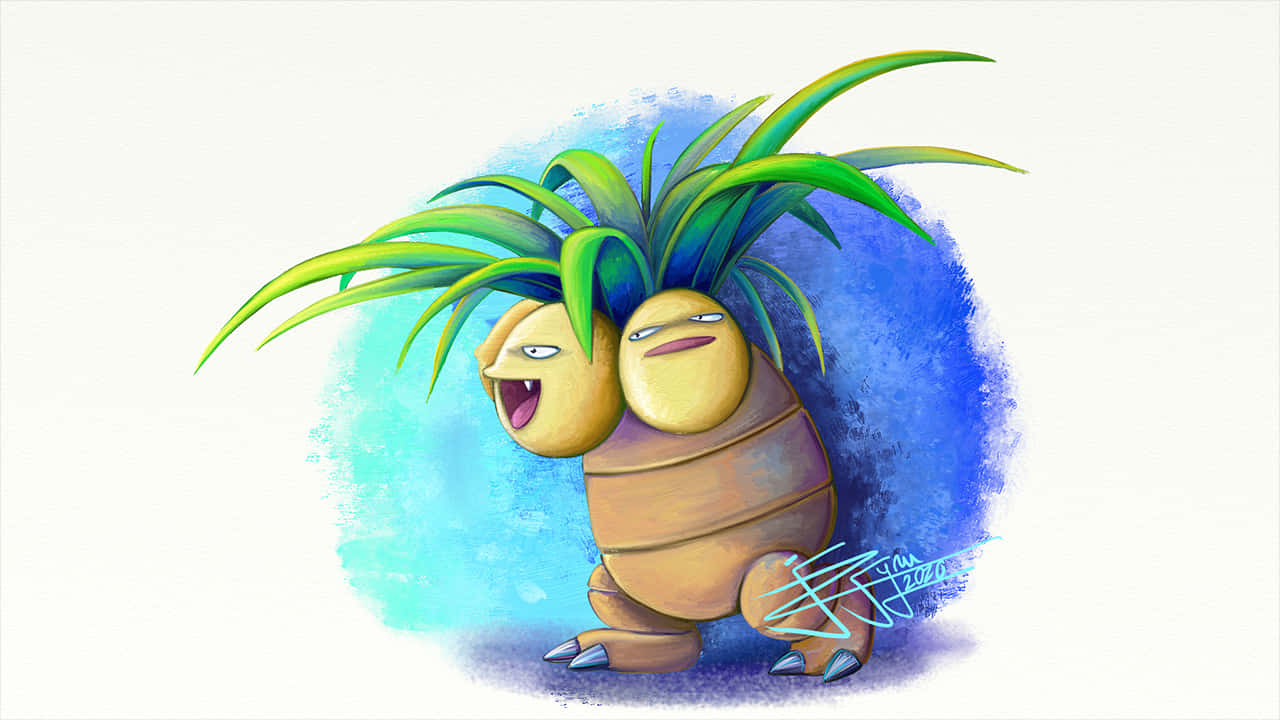 Exeggutor, iconic Pokémon, sunny serene jungle, HD Desktop Wallpaper