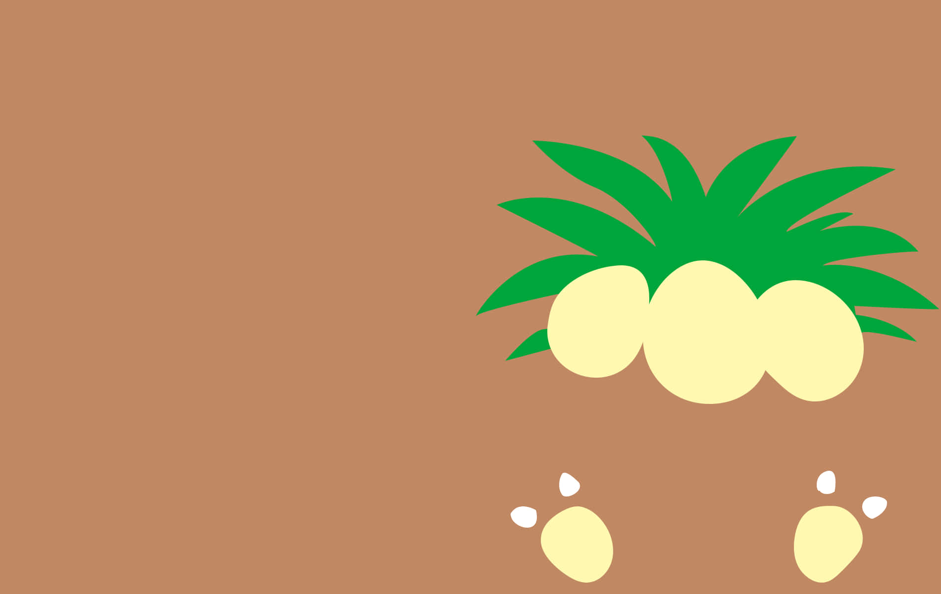 Exeggutor, pale yellow, green leaves, HD Desktop Wallpaper
