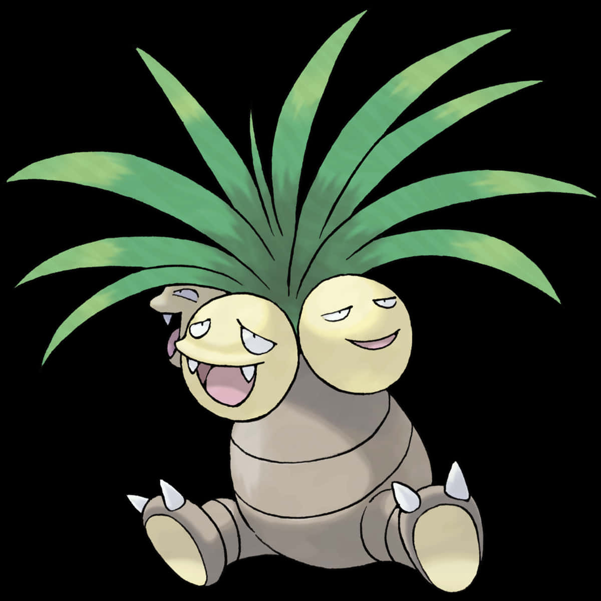 Exeggutor, white backdrop, black background, SD Desktop Wallpaper