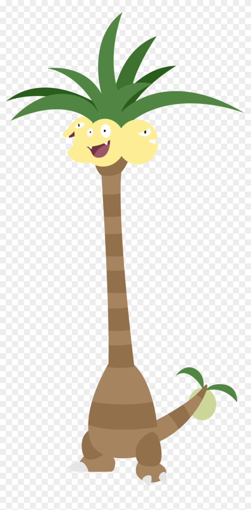 Exeggutor, cartoon palm tree, smiling face, HD Phone Wallpaper