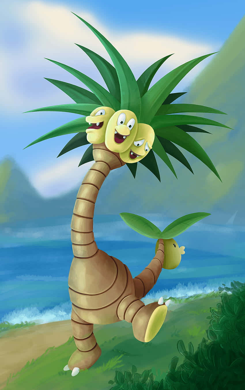Exeggutor, beach, ocean, HD Phone Wallpaper