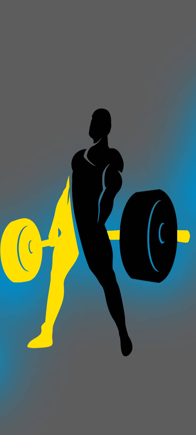 powerlifting exercise, black, yellow, HD Phone Wallpaper