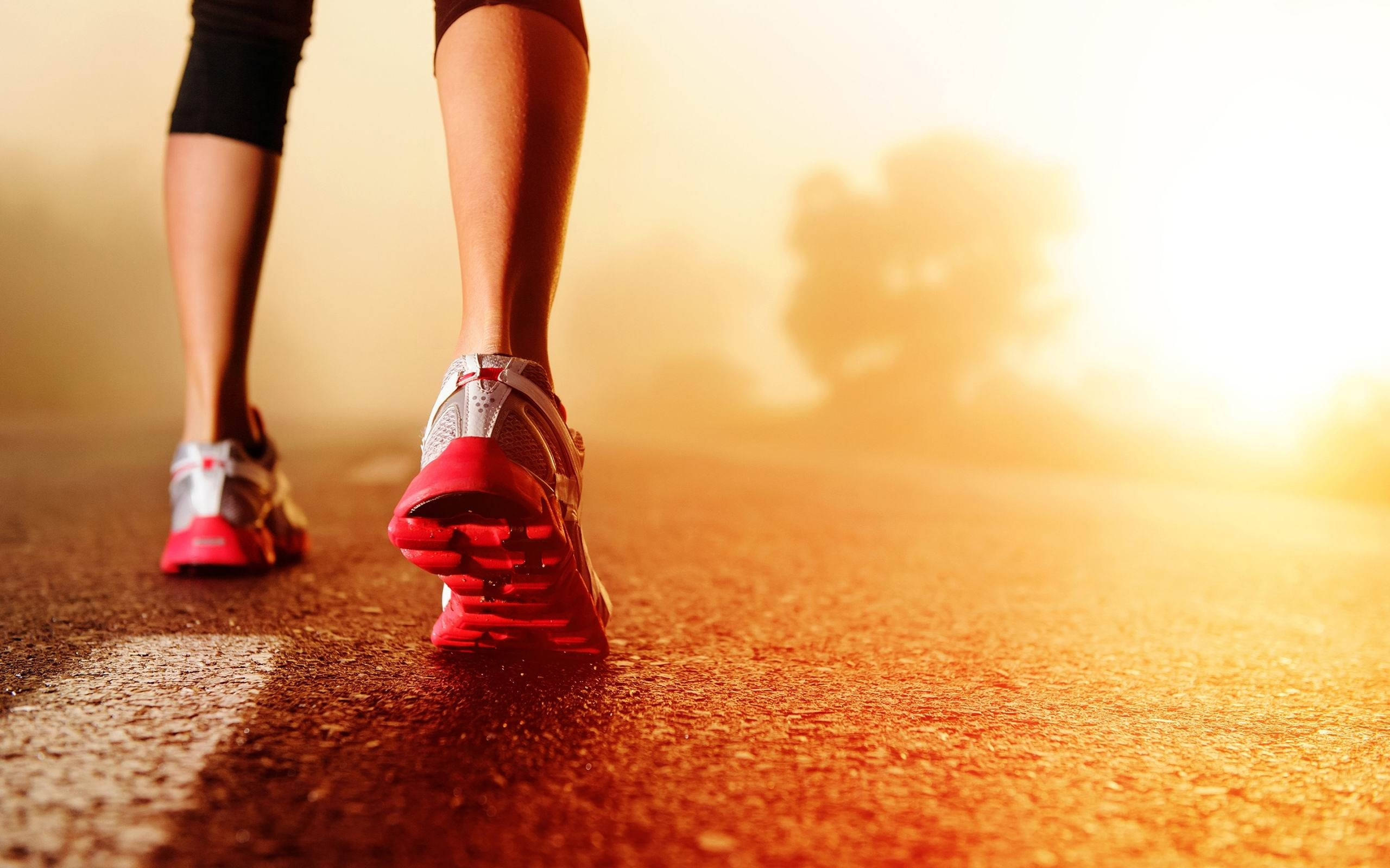 Exercise, running, sunrise, 2K Desktop Wallpaper