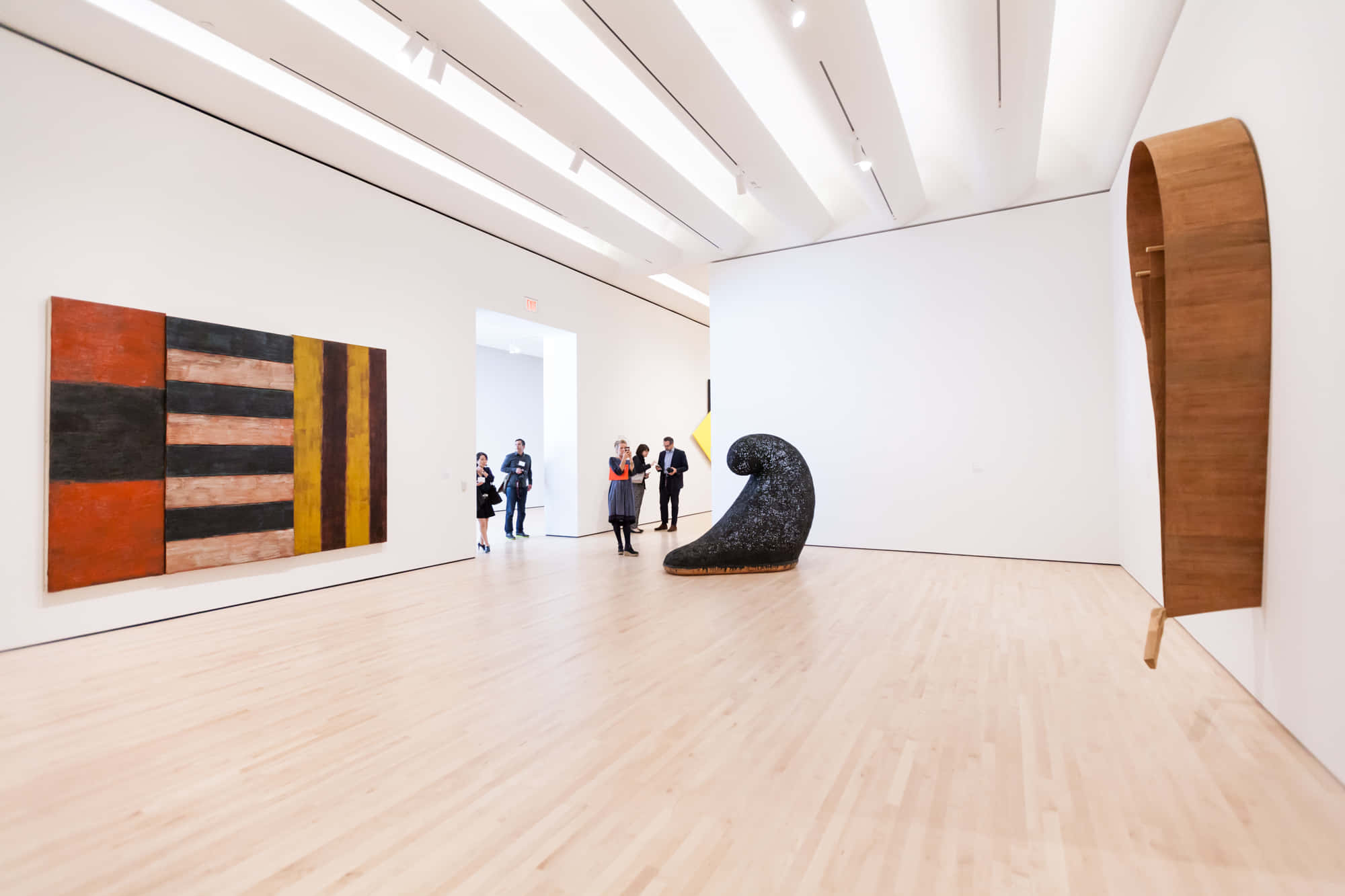 S F M O M A, modern art gallery, minimalist white walls, Full HD Desktop Wallpaper