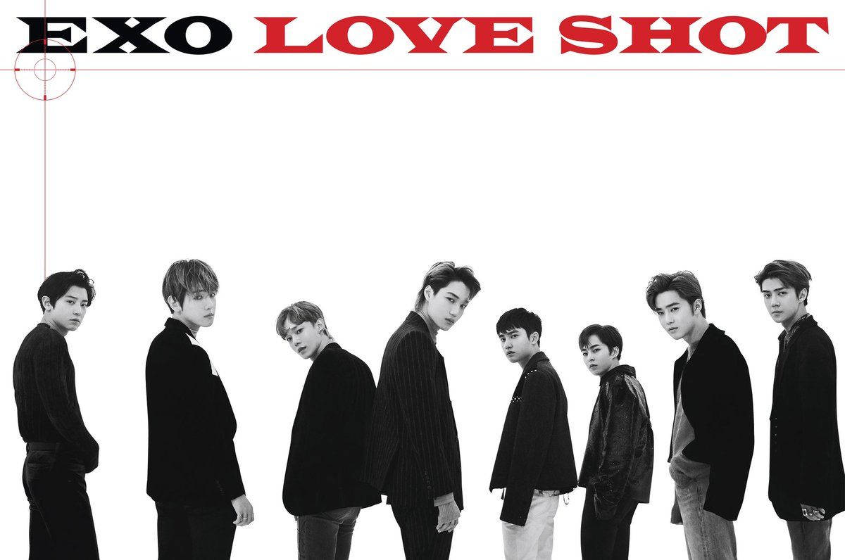 Exo Desktop, Seven men, black outfits, SD Desktop Wallpaper