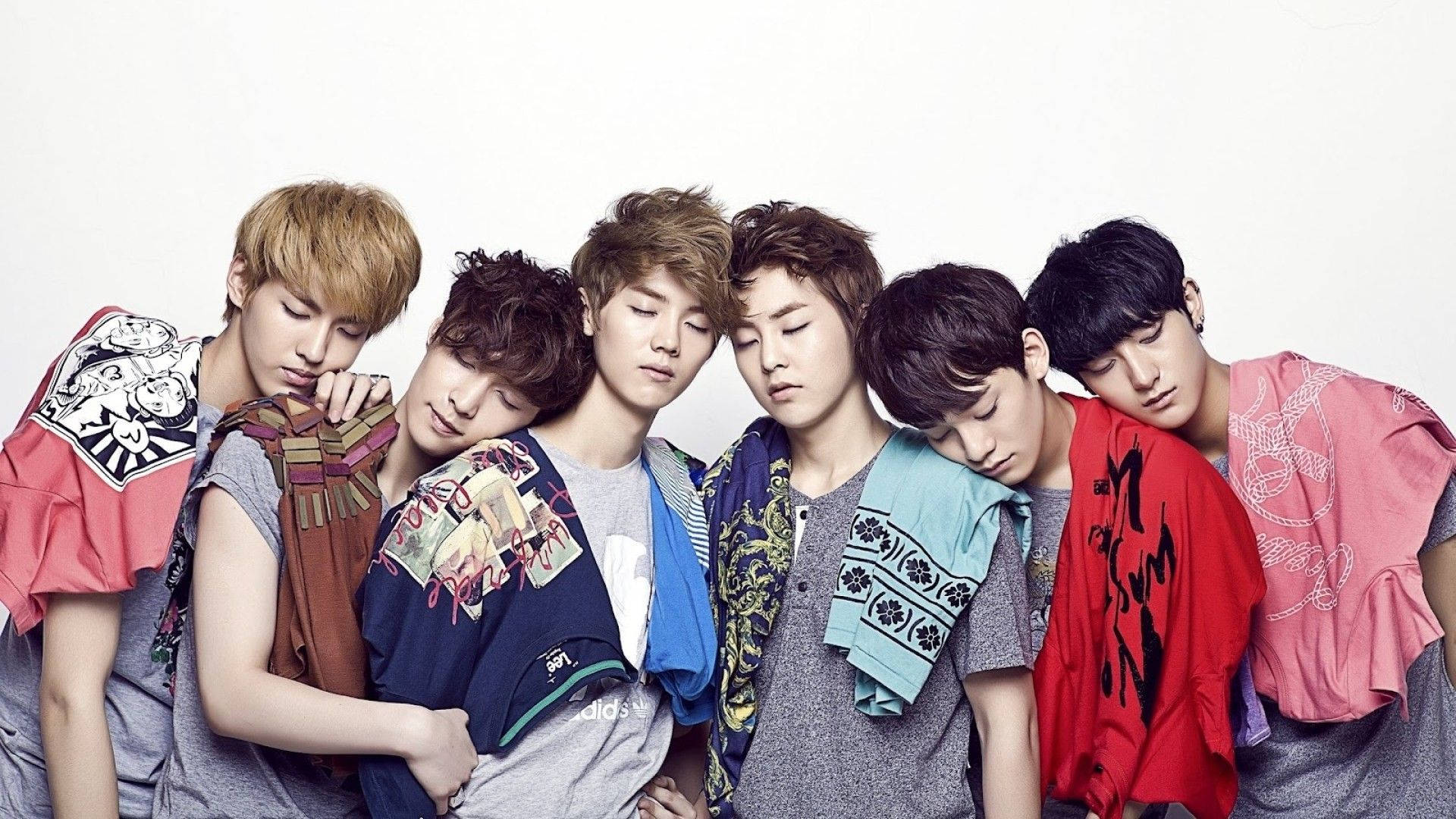 EXO, foreign members, colorful patterned shirts, Full HD Desktop Wallpaper