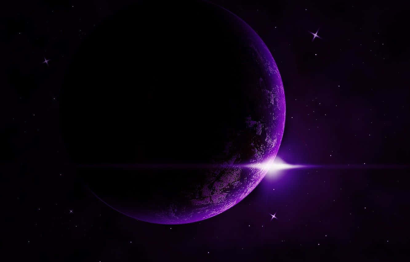 Exoplanet, purple planet, curved horizon, HD Desktop Wallpaper