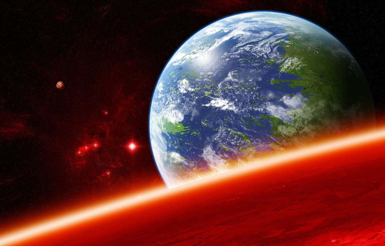 Exoplanet, blue, green, HD Desktop Wallpaper