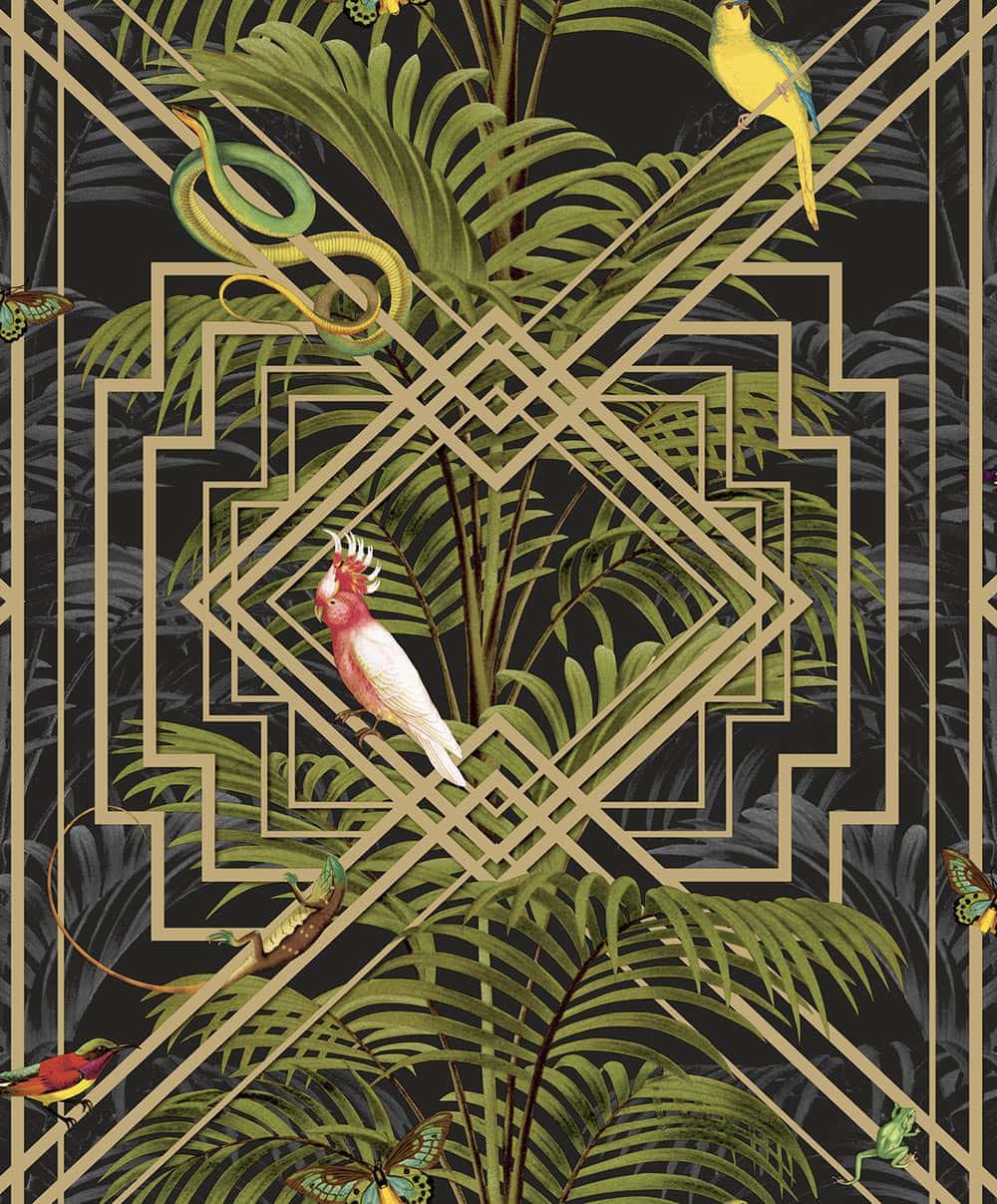 Exotic Birds With Trees, jungle birds, reptiles, SD Phone Wallpaper