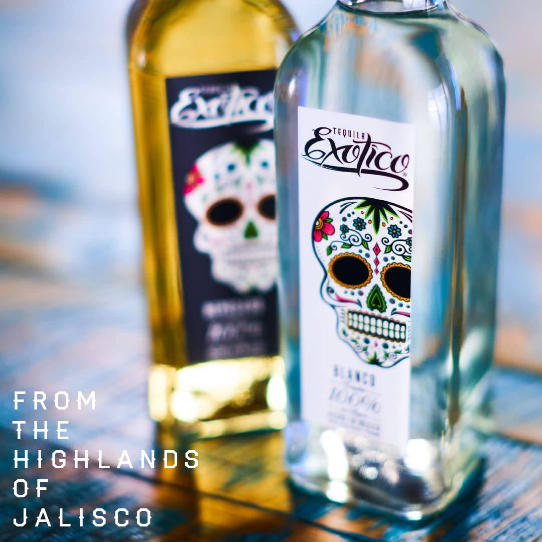 Exotico, tequila, sugar skull labels, SD Desktop Wallpaper