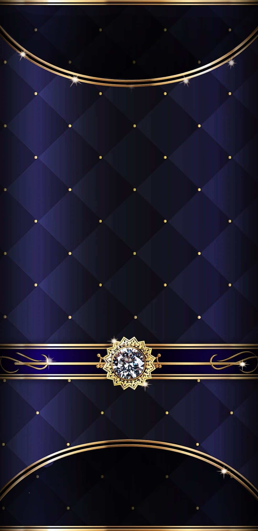 tufted, blue, gold, Full HD Phone Wallpaper