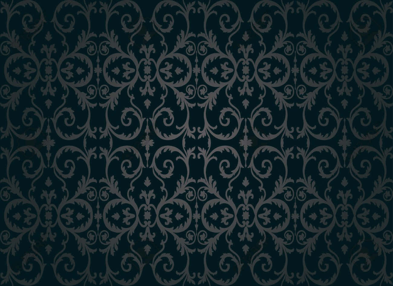 Floral Baroque, damask pattern, silver, HD Desktop Wallpaper