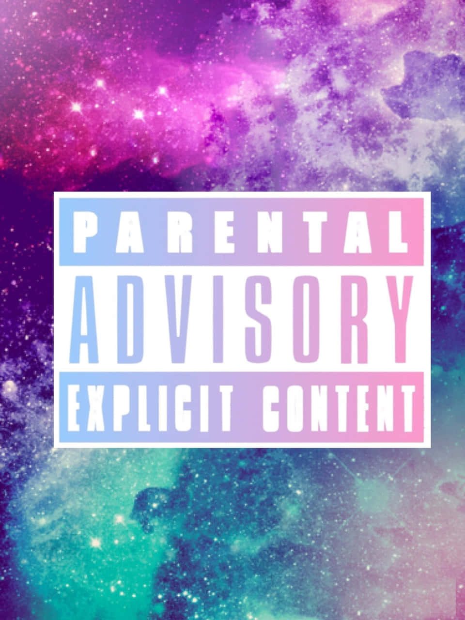 Parental Advisory, Galaxy, pink, HD Phone Wallpaper