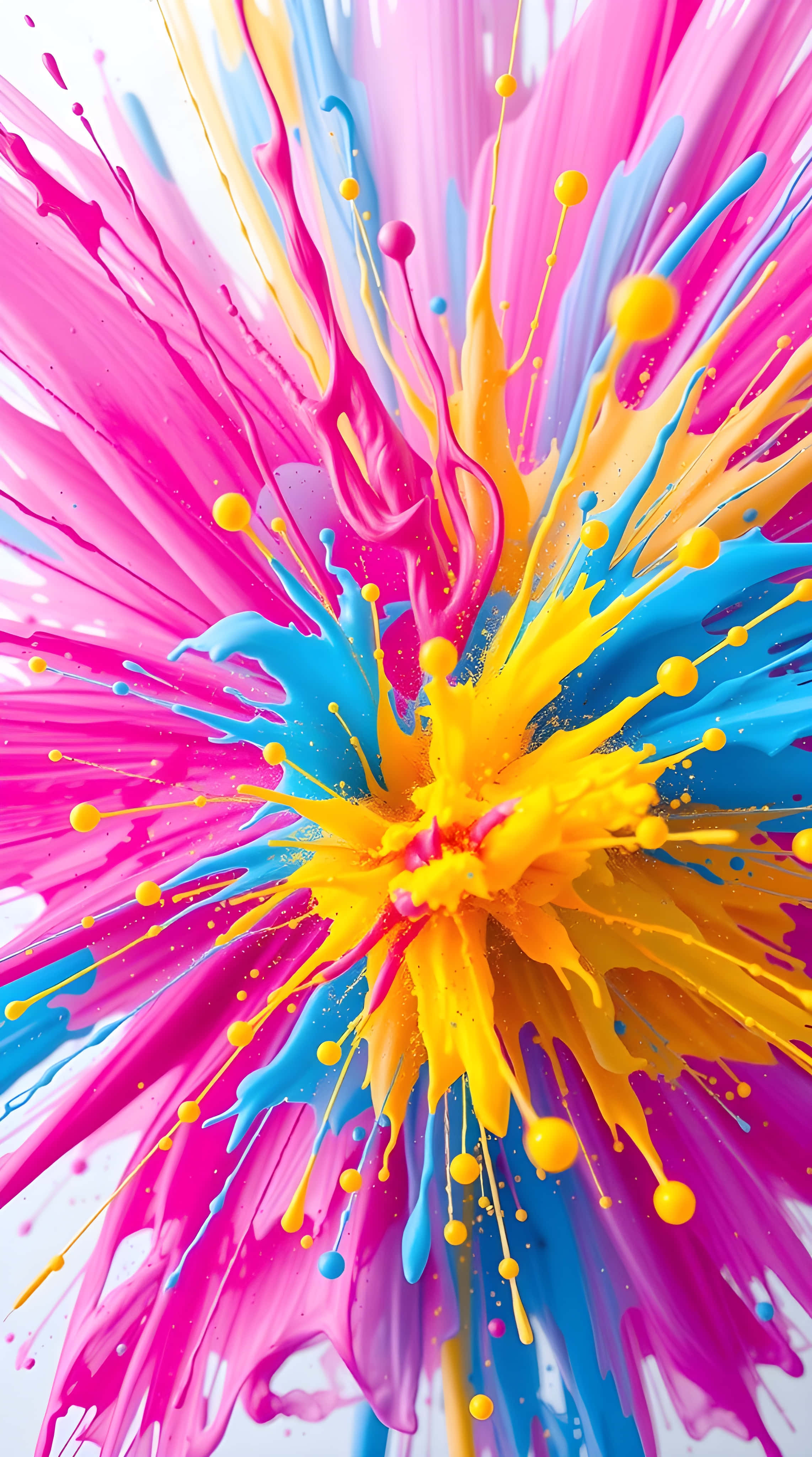 pink, blue, yellow, 4K Phone Wallpaper