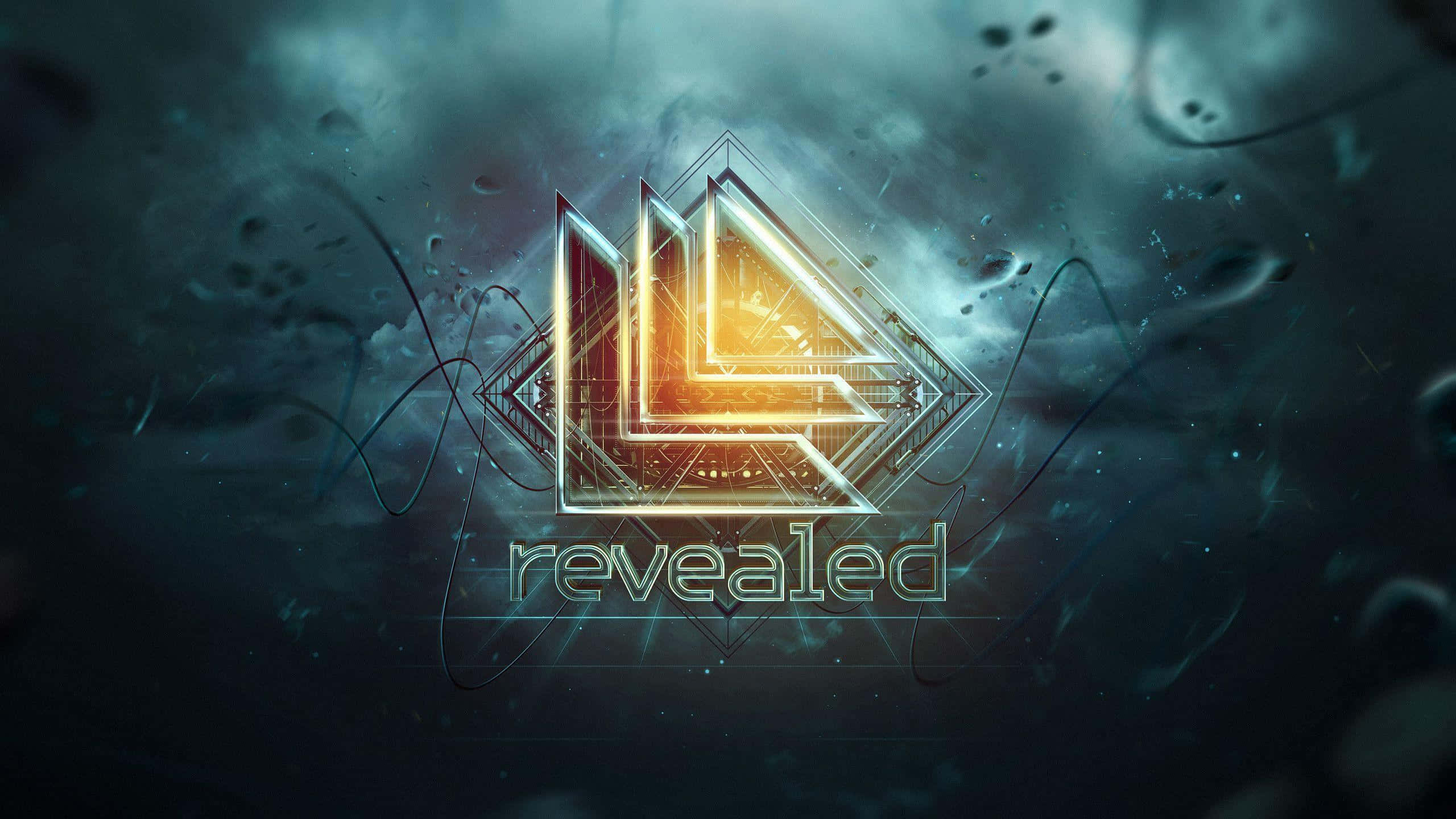 Exposed, revealed, glowing geometric logo, 2K Desktop Wallpaper