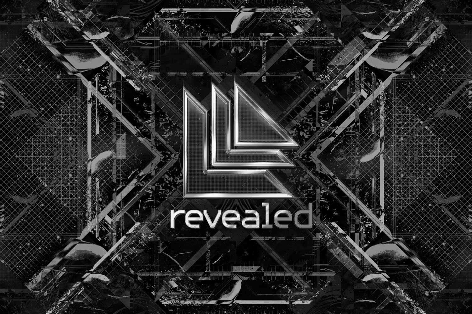 Exposed Dark Album Cover, glowing geometric logo, word revealed, HD Desktop Wallpaper
