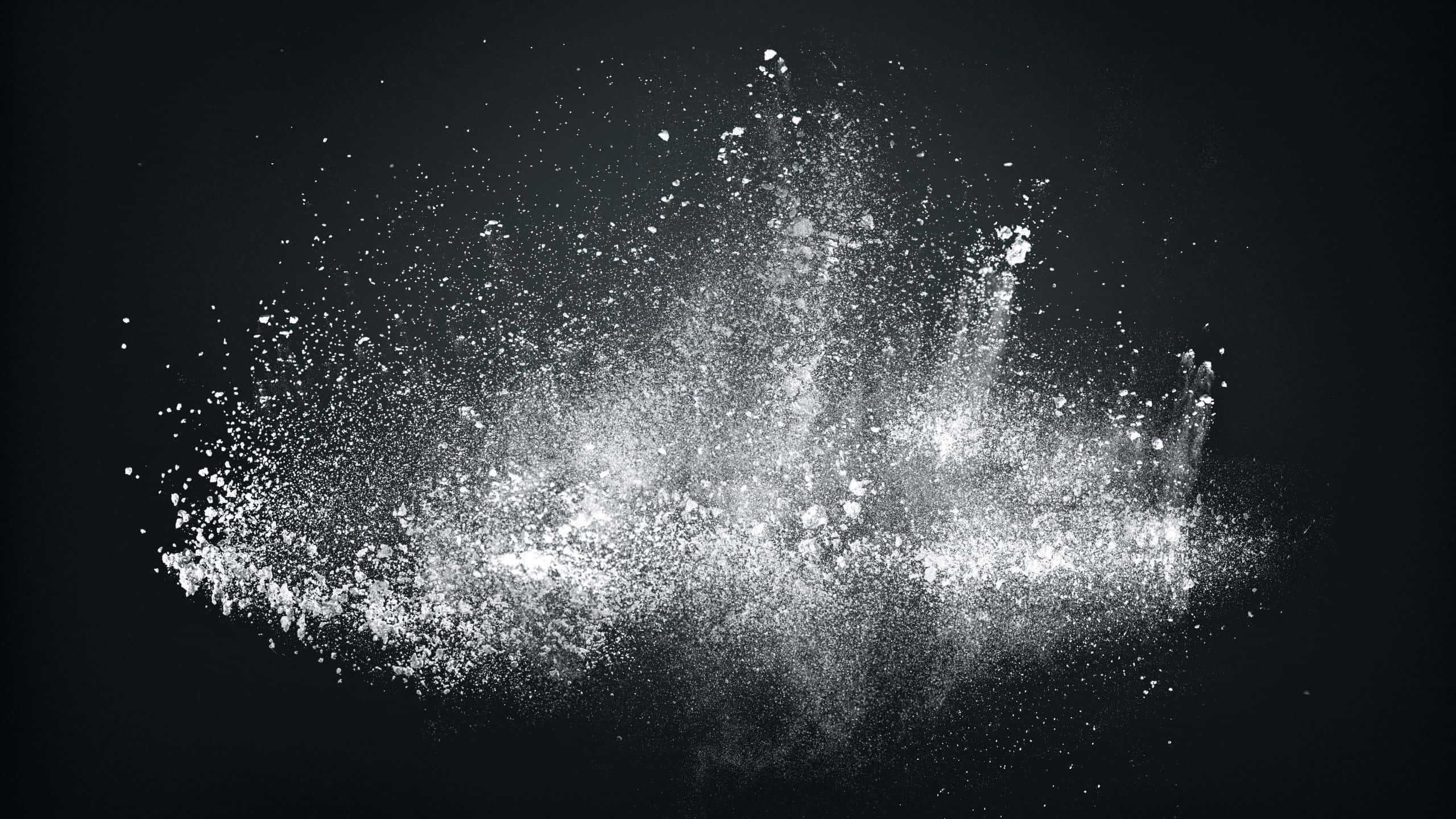 white powder, black surface, explosion, 2K Desktop Wallpaper