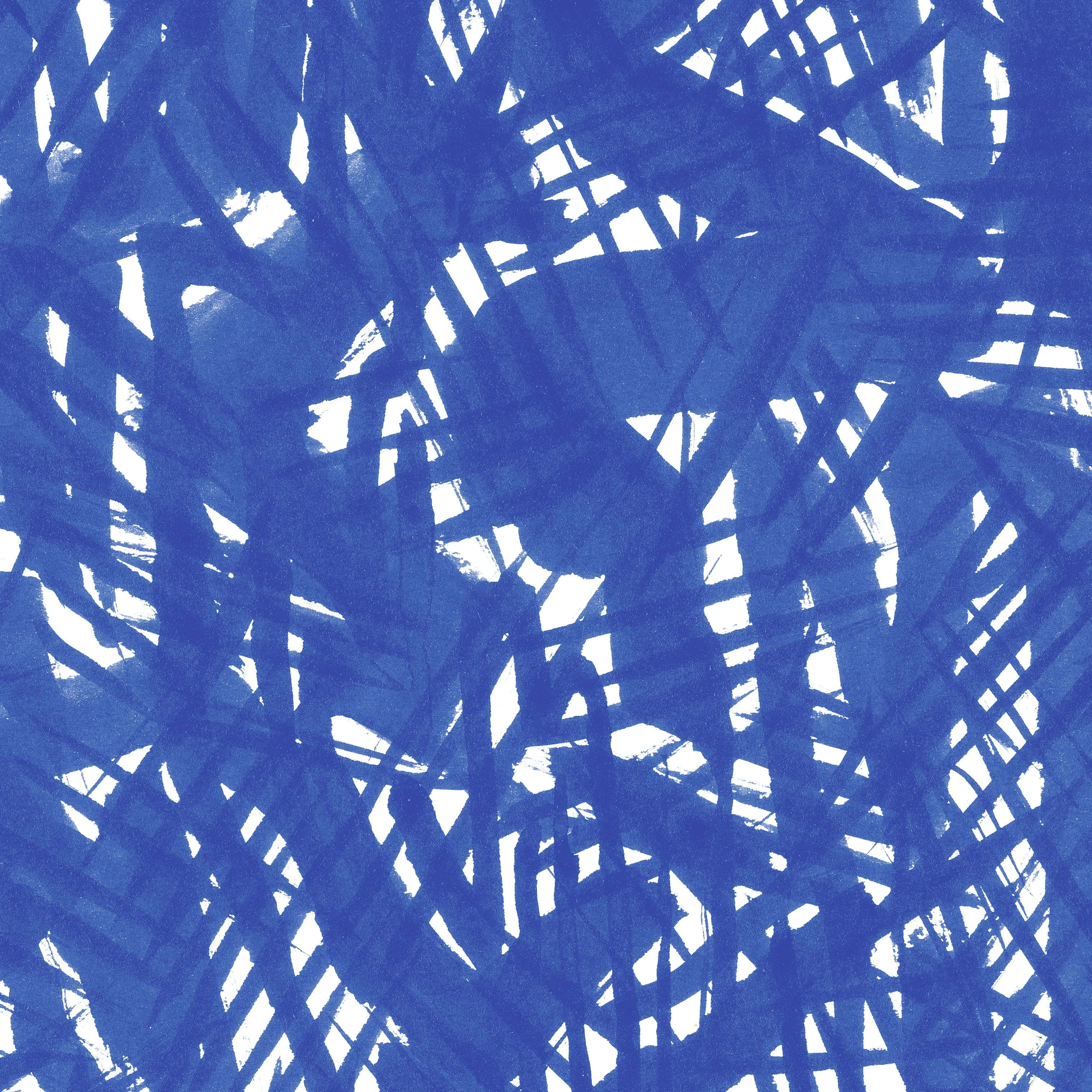 Expressionism, vibrant blue, white canvas, 2K Desktop Wallpaper