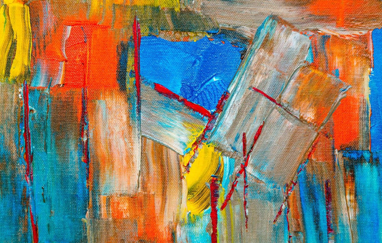 Expressionist, oil painting, abstract shapes, HD Desktop Wallpaper