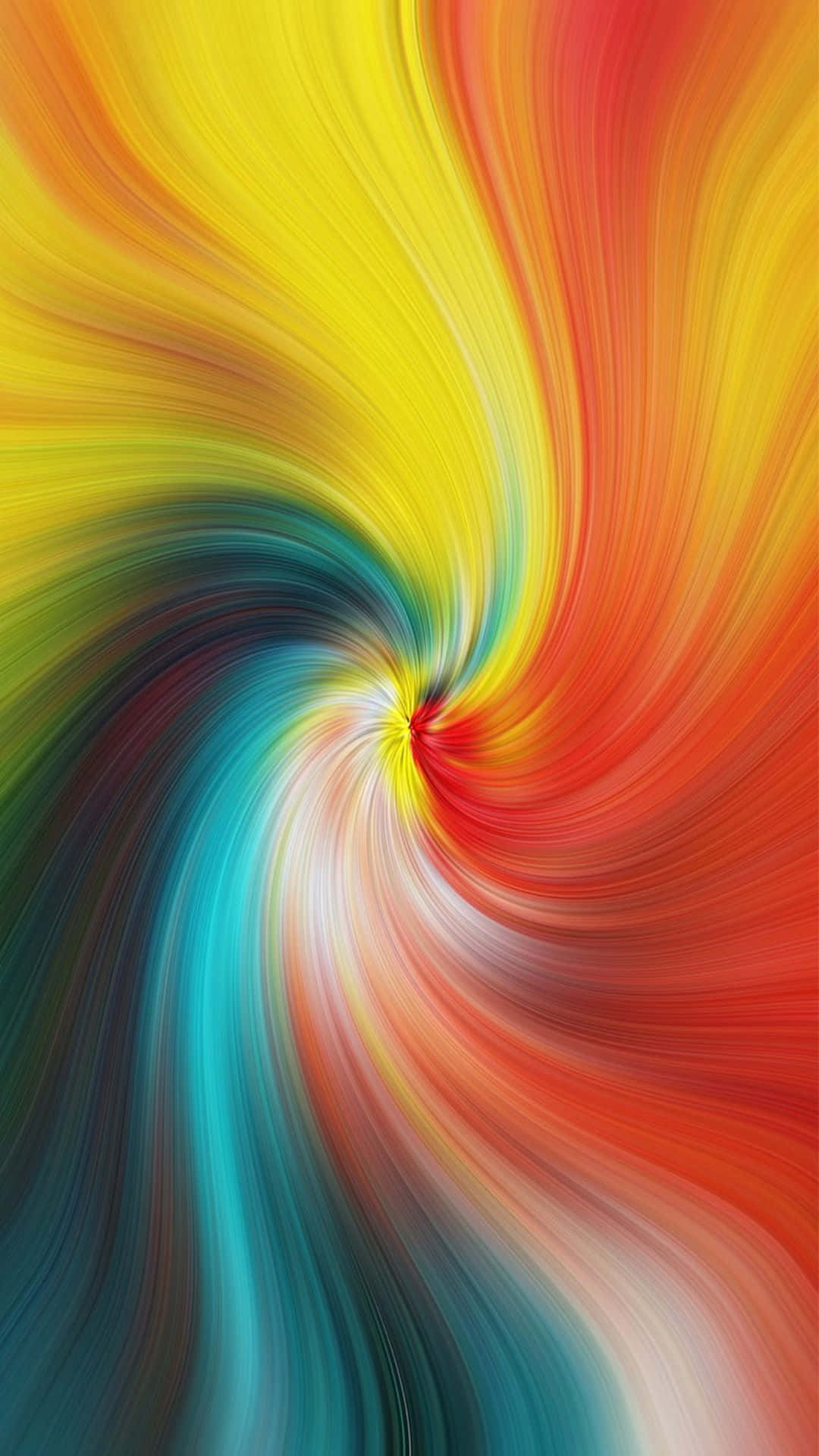 Expressionist, rainbow colors, spiral vortex, Full HD Phone Wallpaper