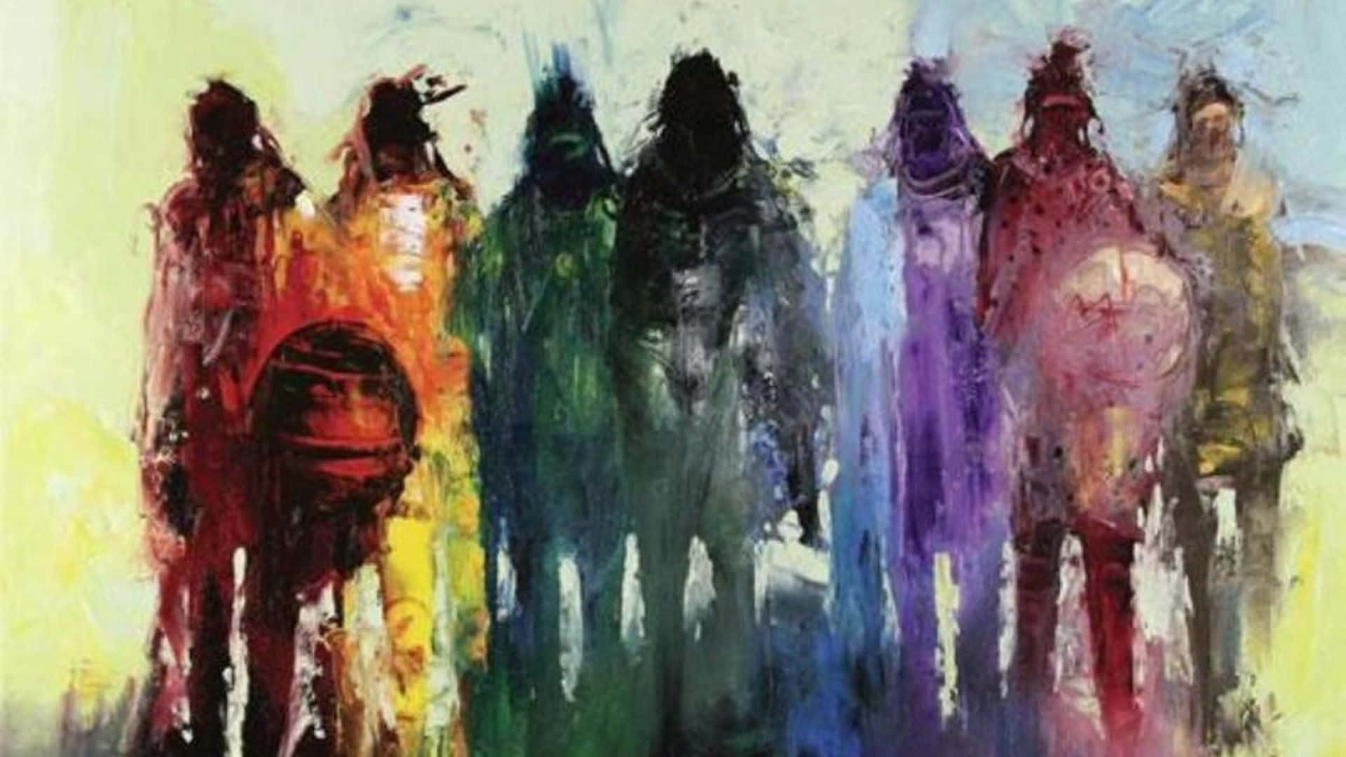 Expressionist, 1920 x 1080, vibrant rainbow hues, Full HD Desktop Wallpaper