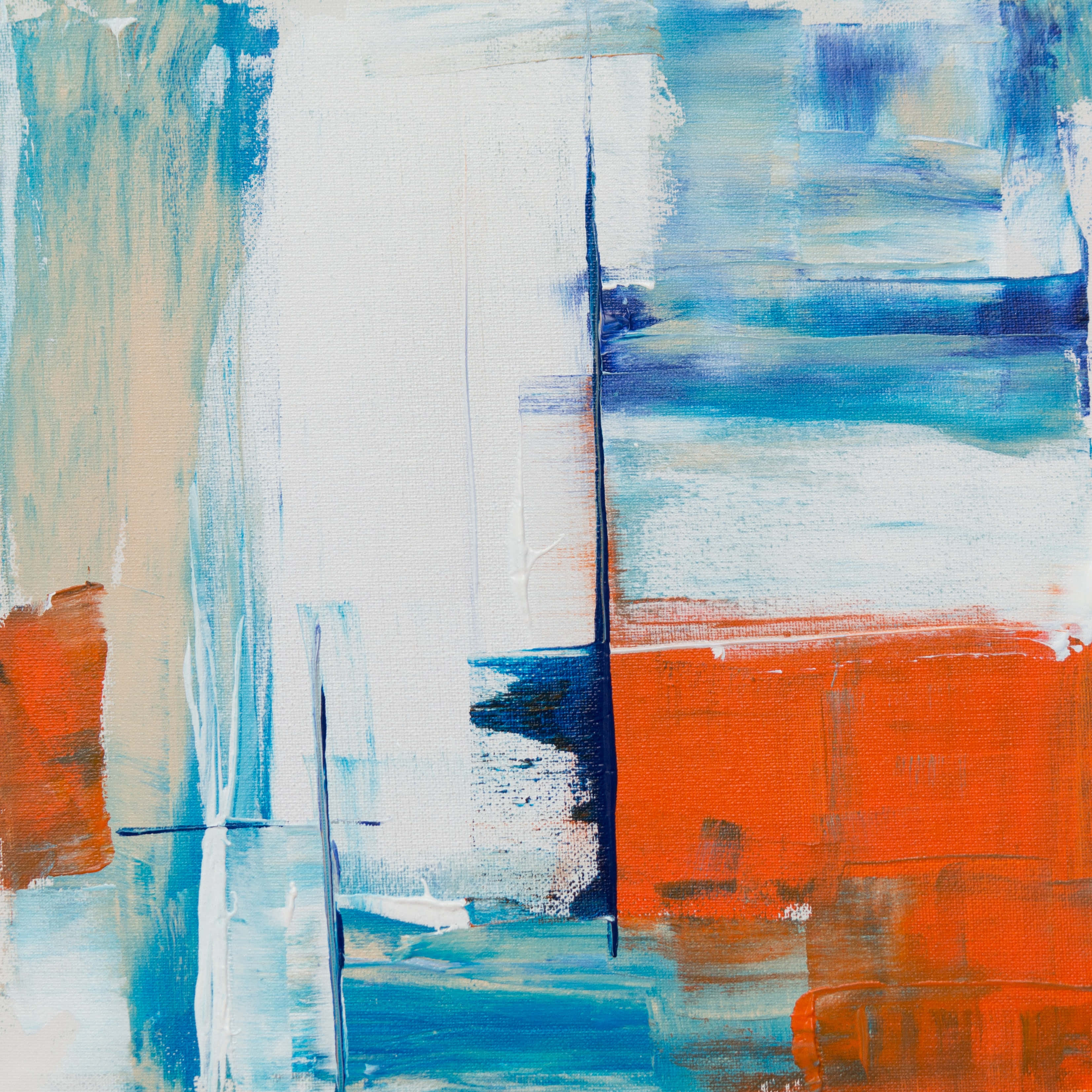 expressionist, 3305 x 3305, blue teal, 2K Desktop Wallpaper