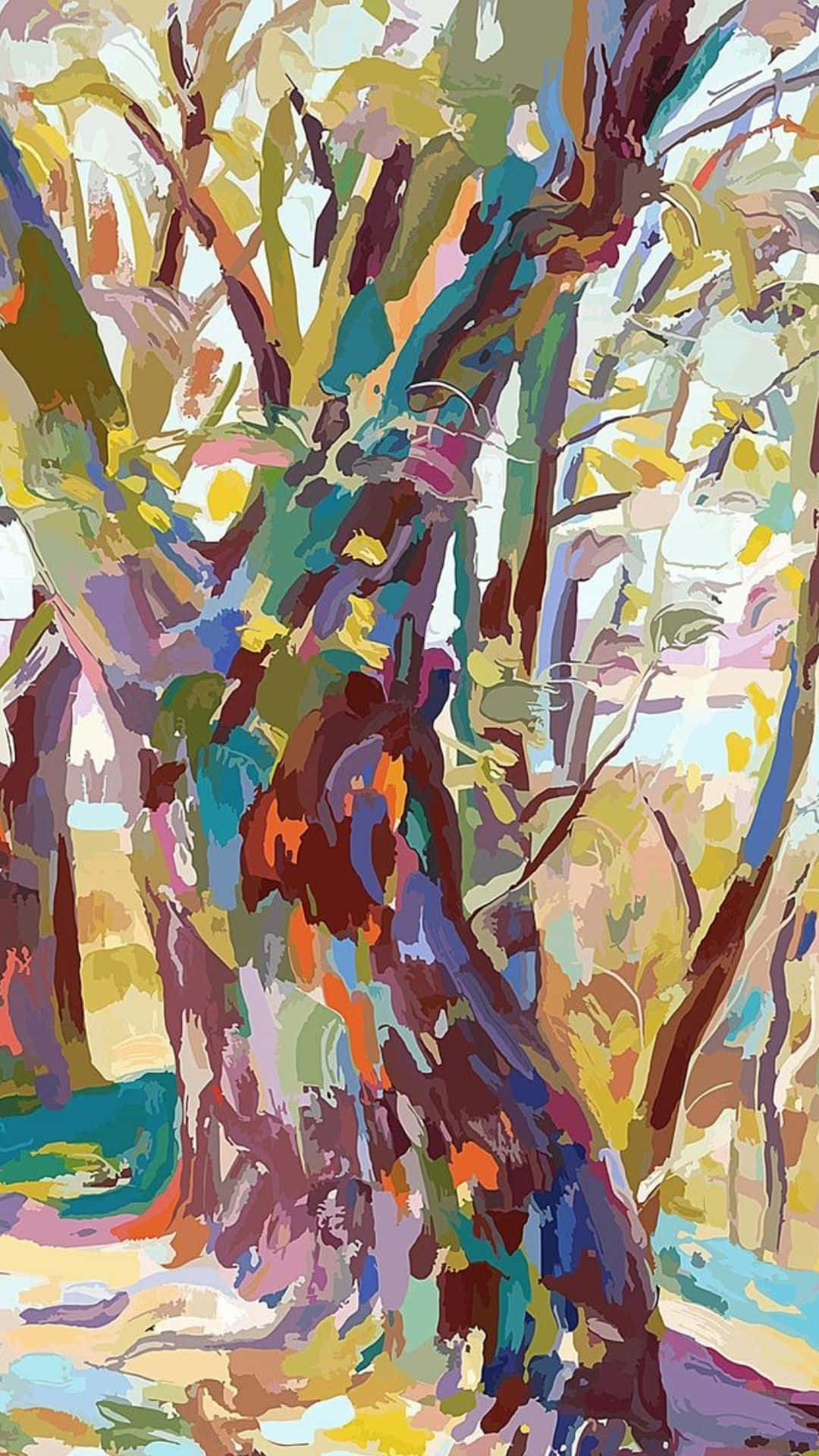 Expressionist, 1080 x 1920, autumnal colors, Full HD Phone Wallpaper