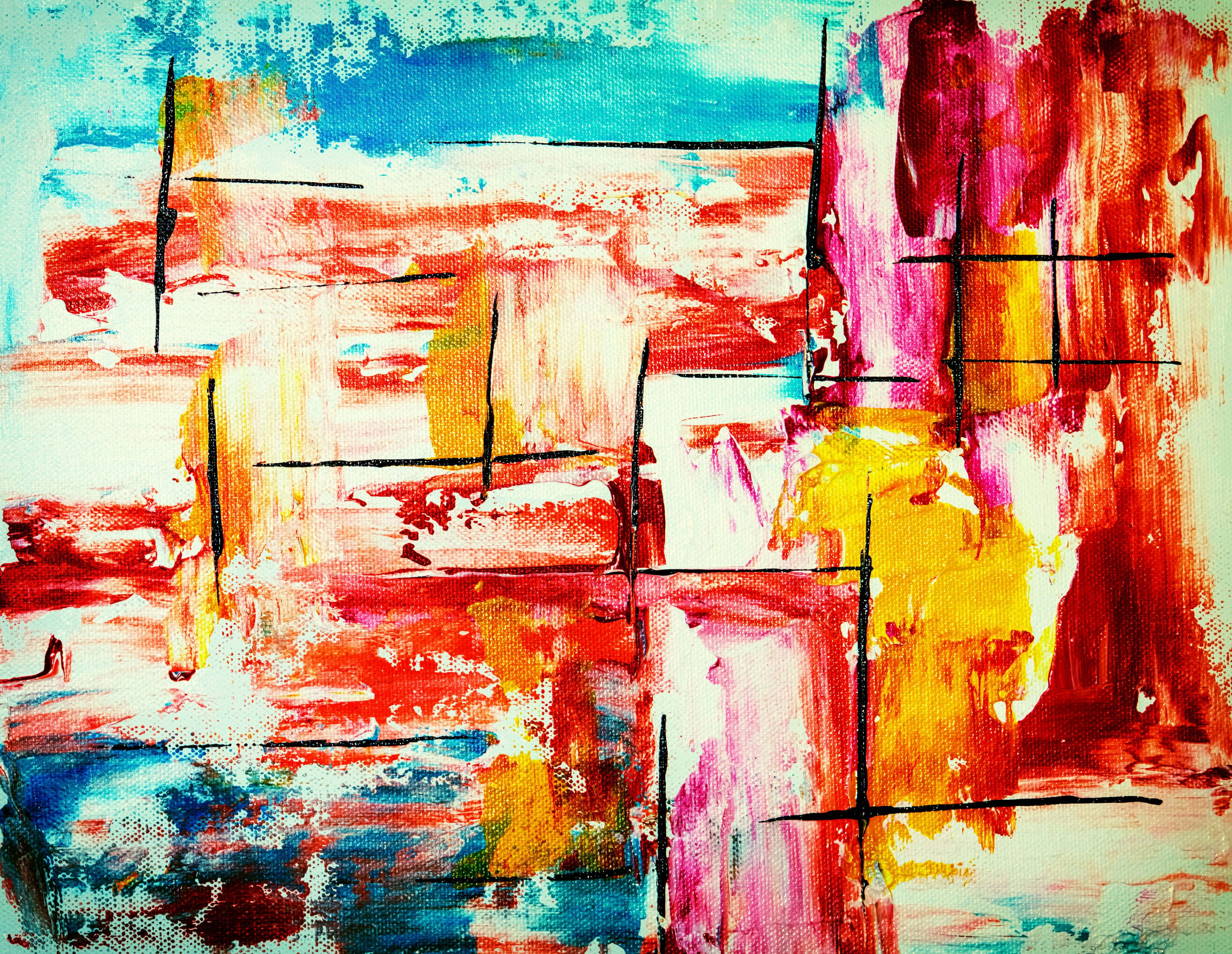 expressionist, red, pink, 4K Desktop Wallpaper