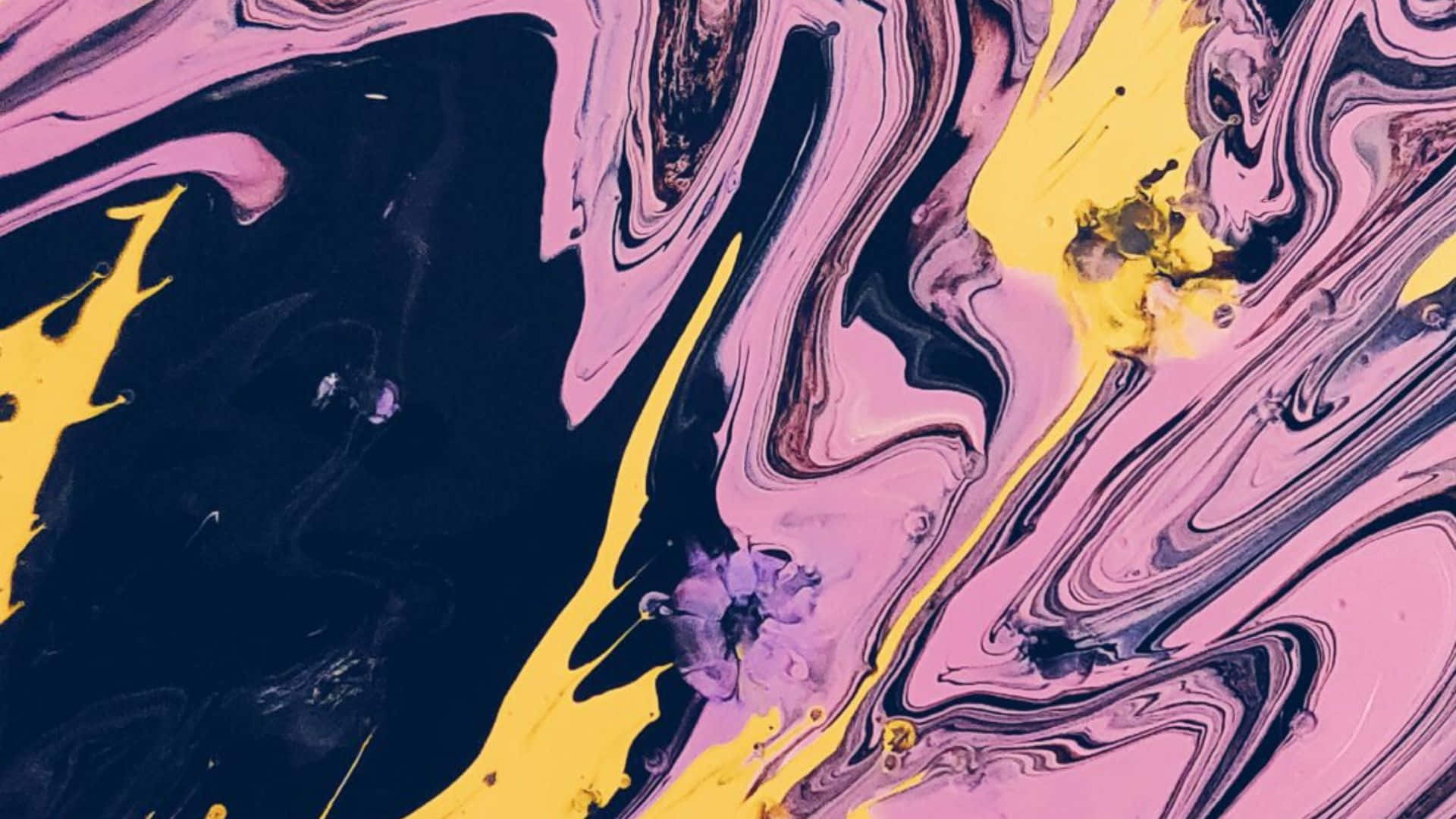 Expressionist, purple, yellow, Full HD Desktop Wallpaper