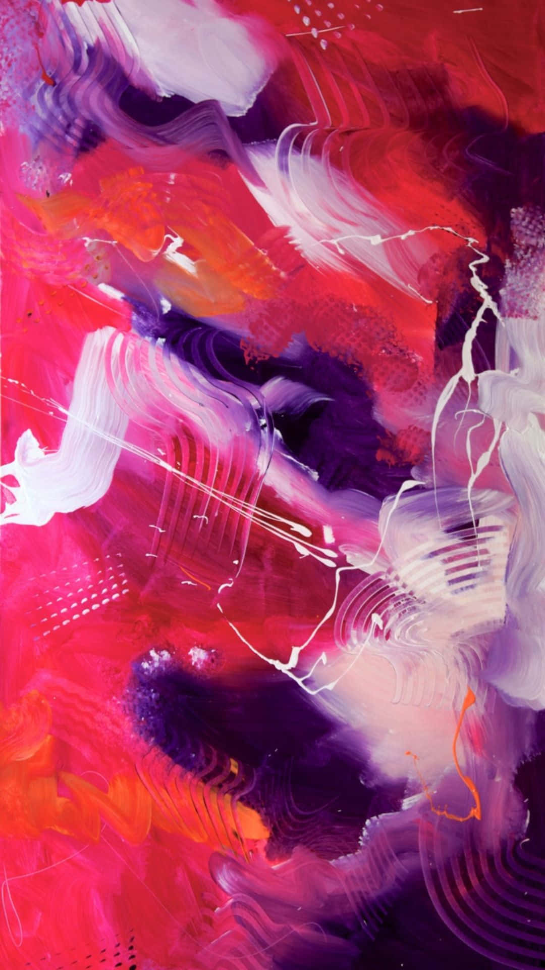 magenta crimson, deep purple, bold white strokes, Full HD Phone Wallpaper