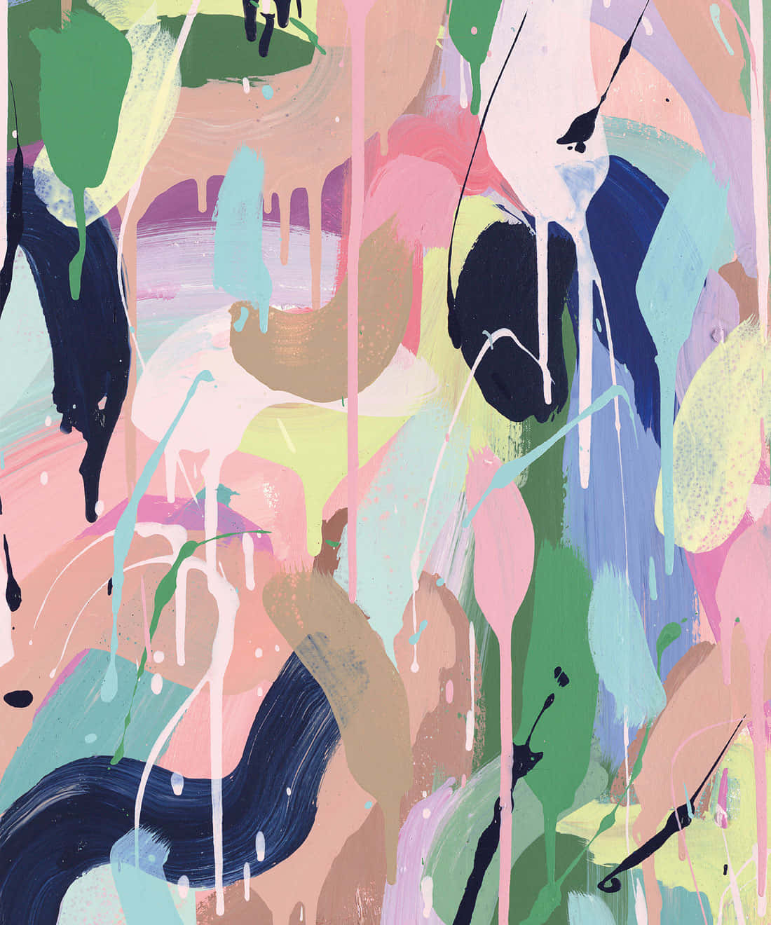 expressionist, pastel pinks, teals, HD Phone Wallpaper