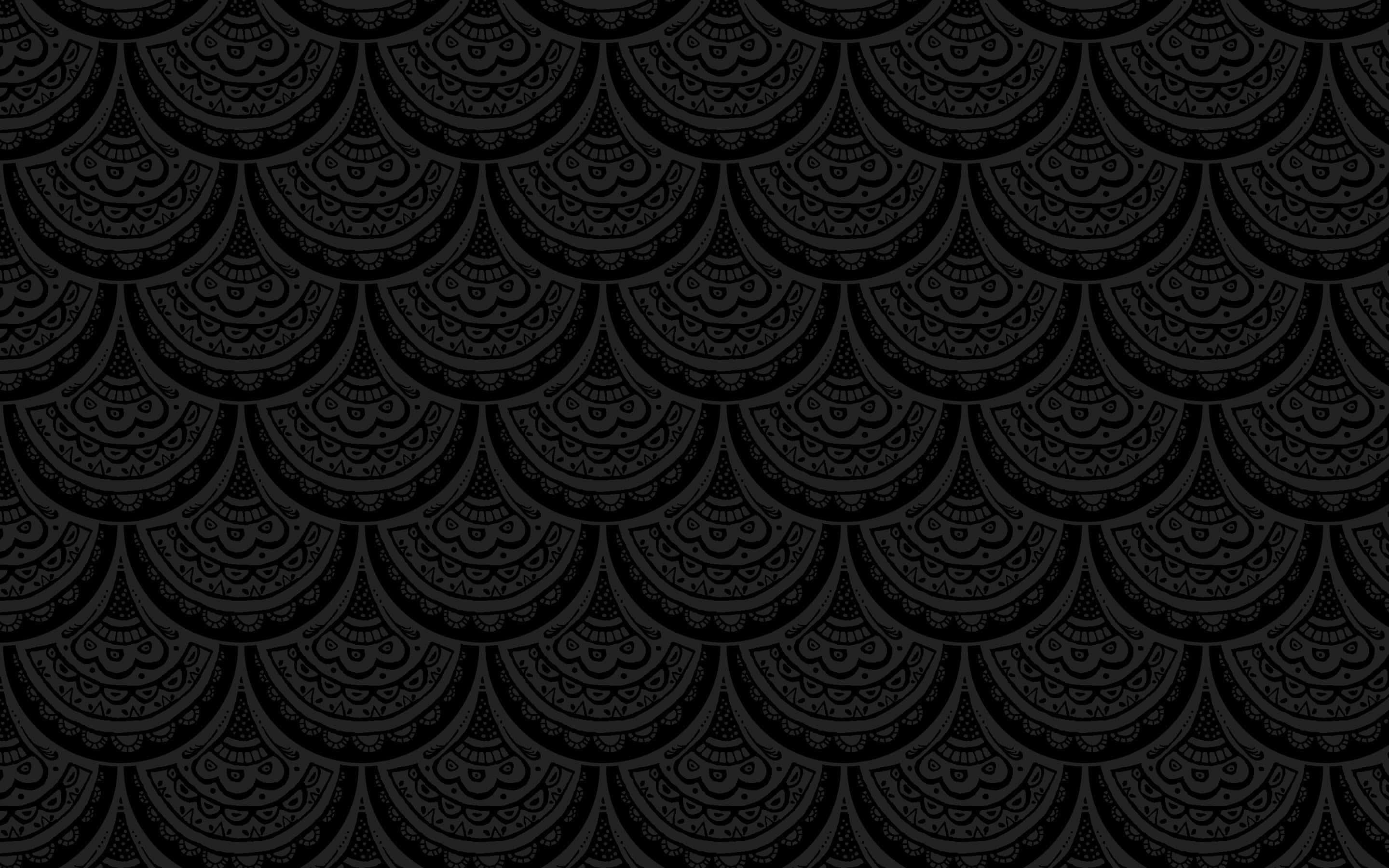 Fancy, Black, Bohemian Scale, 2K Desktop Wallpaper
