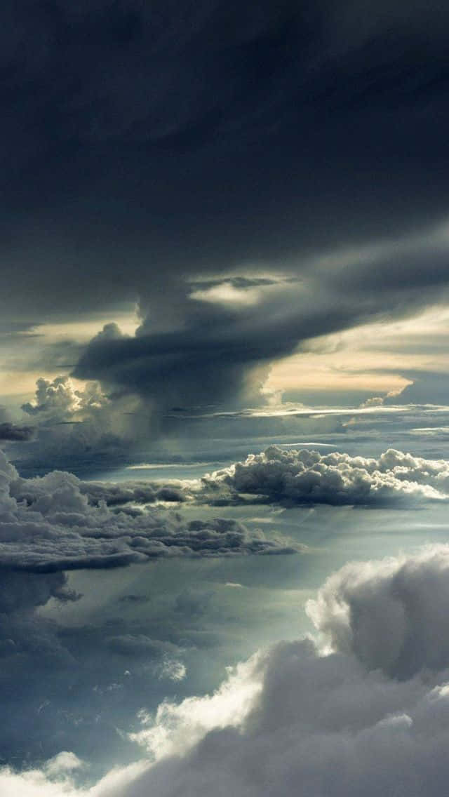 Extreme, storm clouds, sunlight, SD Phone Wallpaper