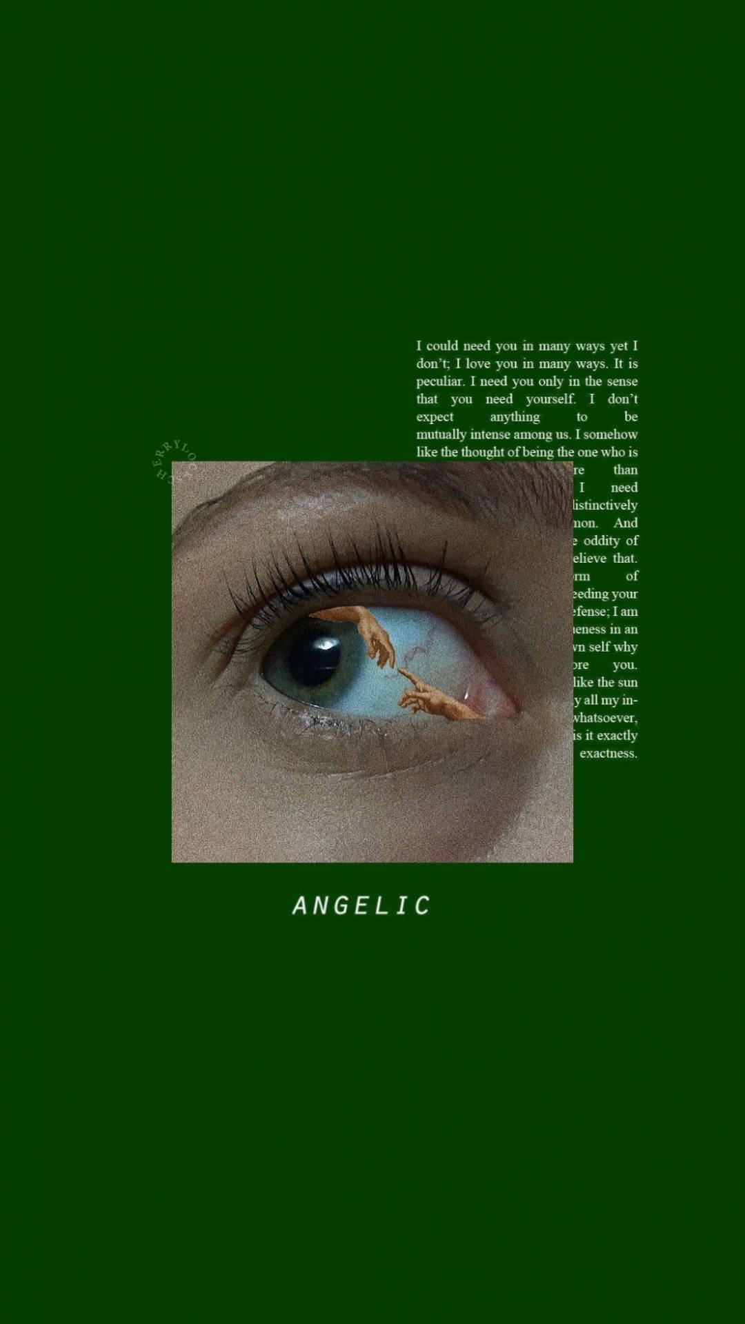 green aesthetic, tumblr, angelic eyes, Full HD Phone Wallpaper