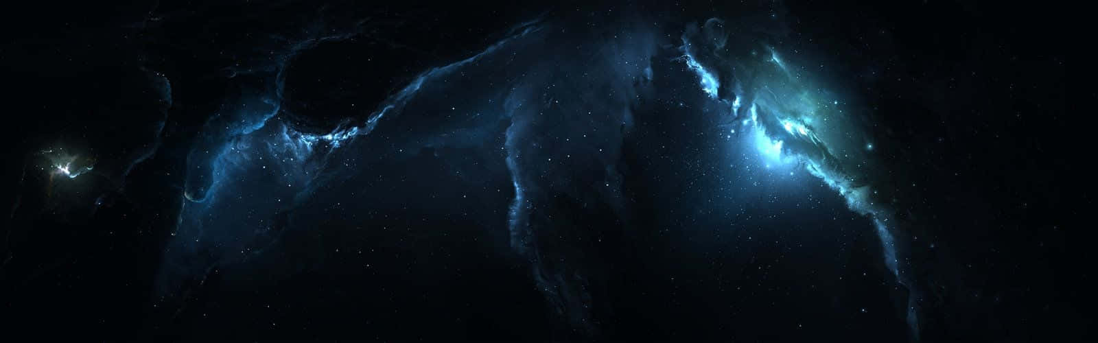 Eyefinity, electric blue, teal, HD Desktop Wallpaper