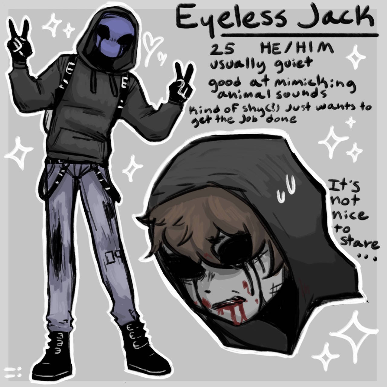 Eyeless Jack, purple mask, hoodie, HD Desktop Wallpaper