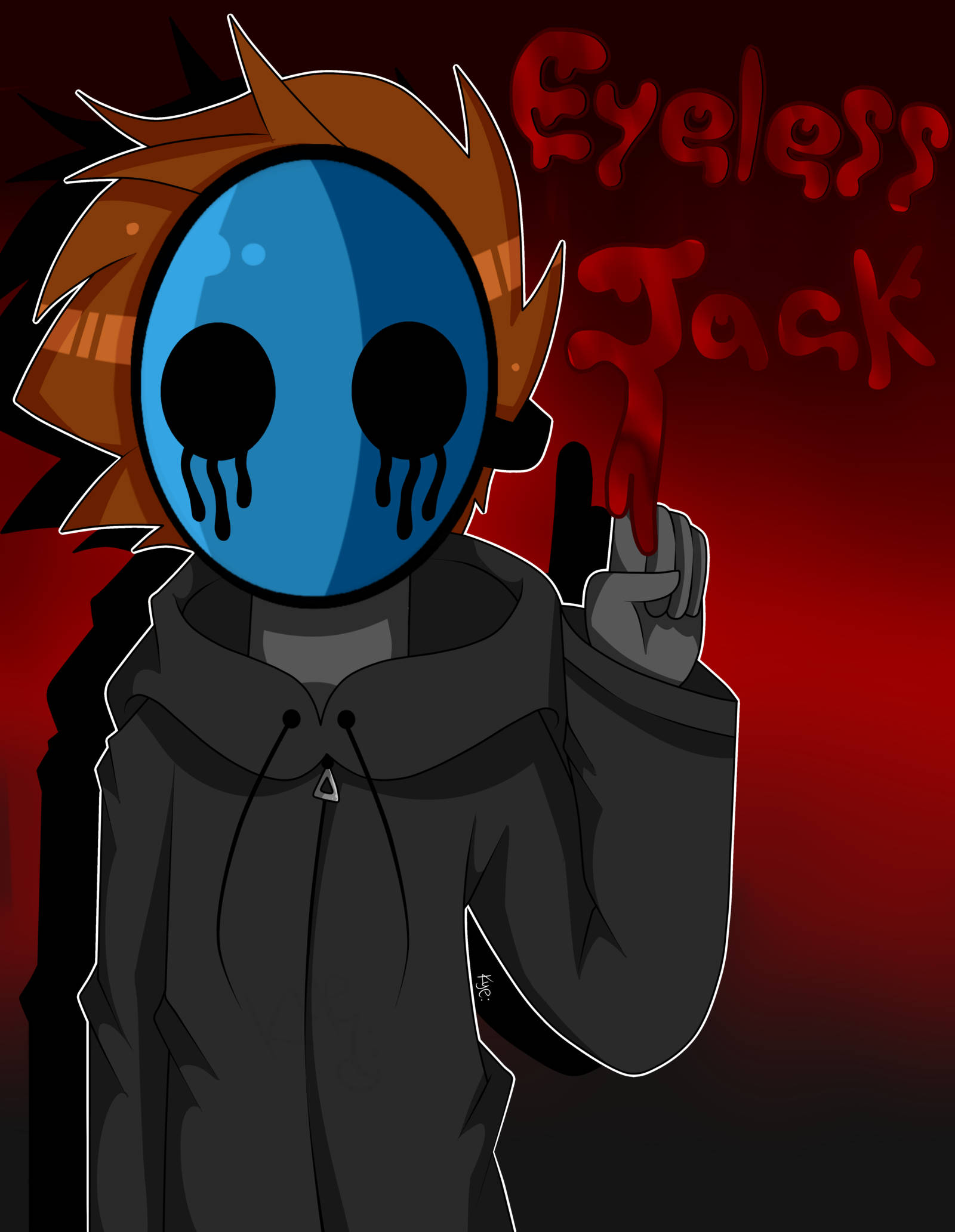 Eyeless Jack, blue masked figure, black eye sockets, Full HD Phone Wallpaper