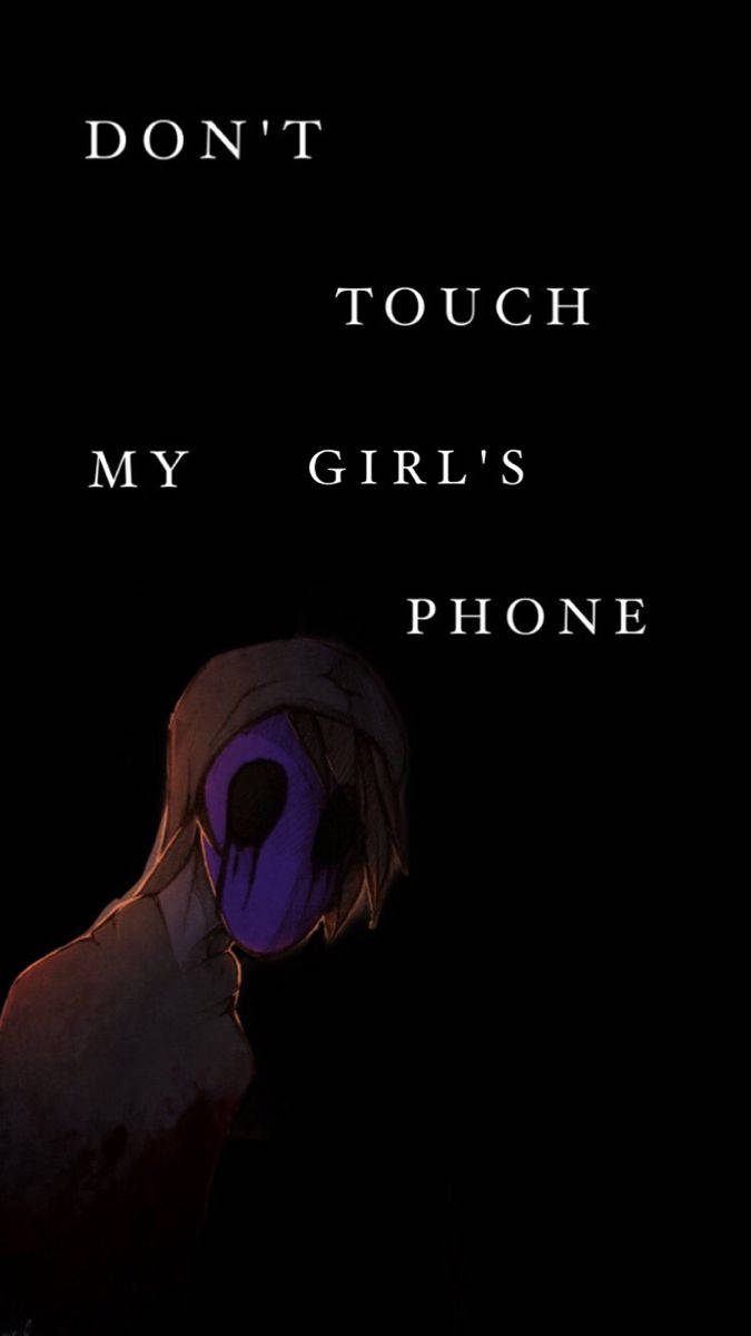 Eyeless Jack, purple glowing face, hooded figure, SD Phone Wallpaper