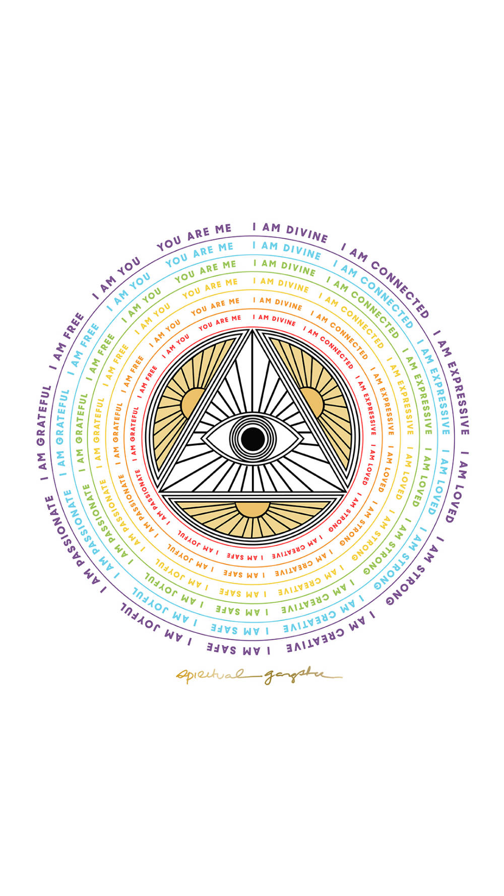 All-Seeing Spiritual Aesthetic, radiant eye symbol, affirmations, HD Phone Wallpaper