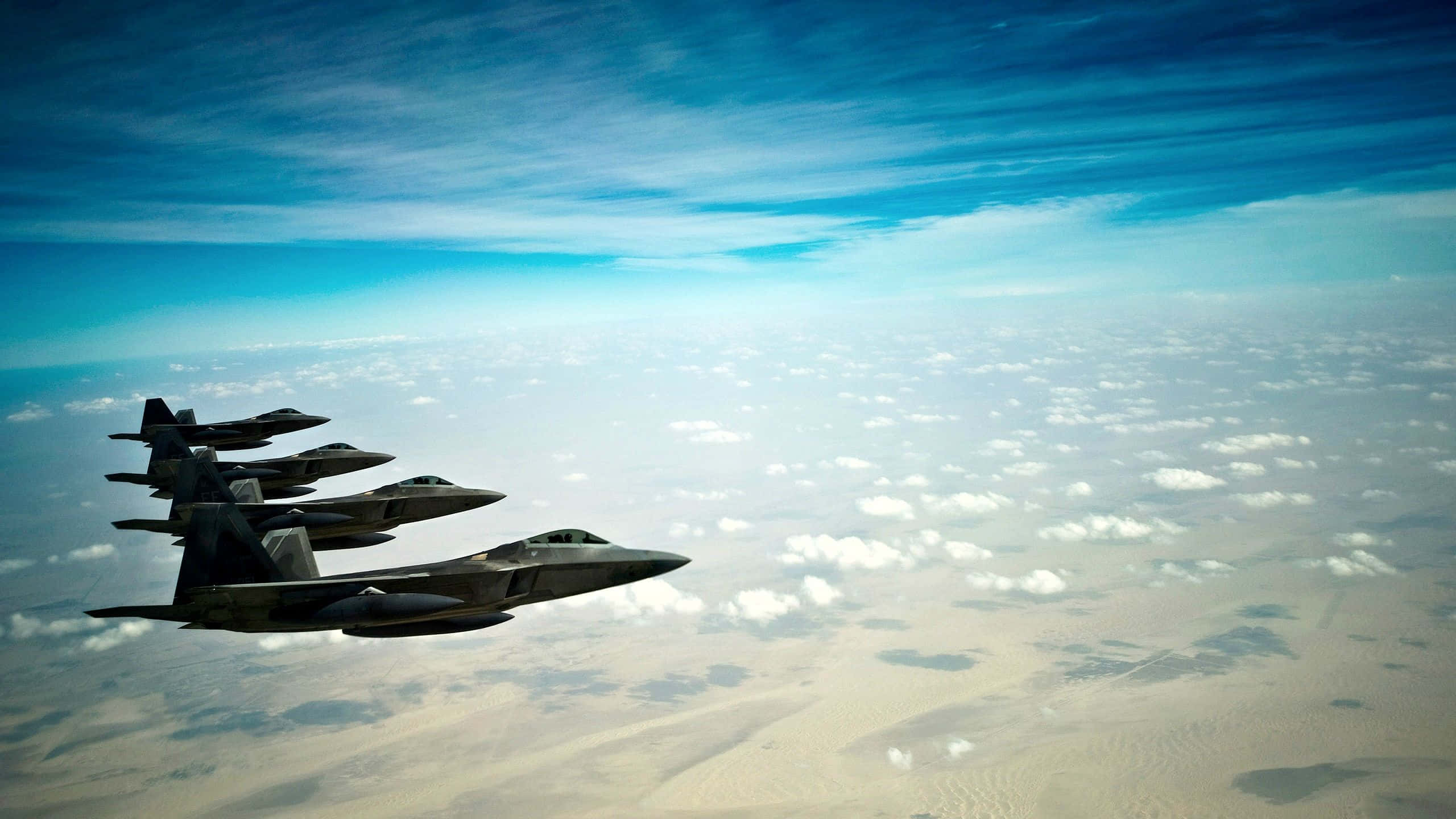 F 22 Raptor, fighter jets, airshow, 2K Desktop Wallpaper