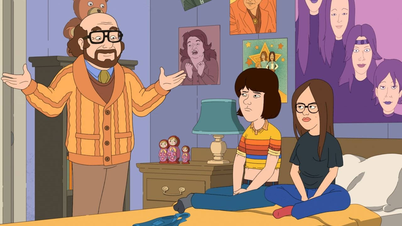 F Is For Family, orange cardigan, bedroom, HD Desktop Wallpaper