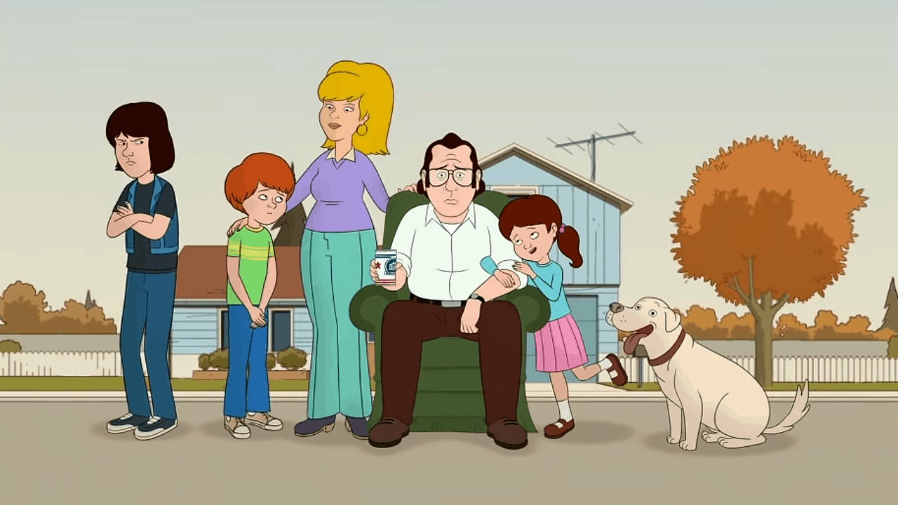 F Is For Family, American animated TV series, cartoon family of five, HD Desktop Wallpaper