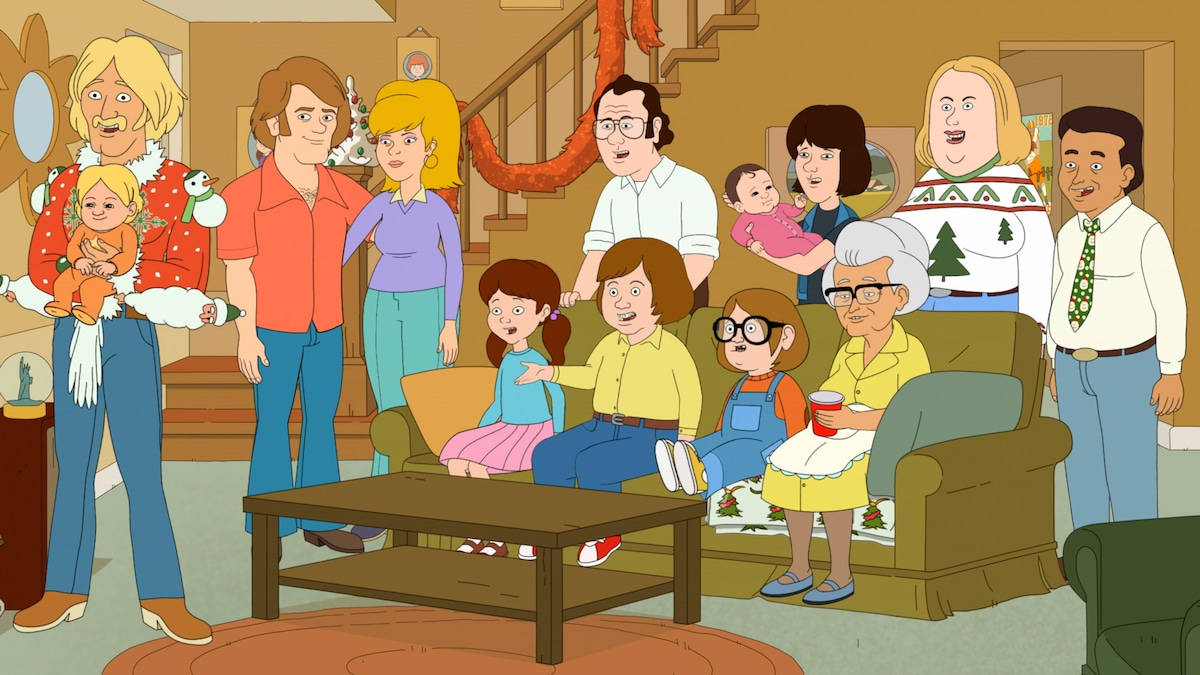 F Is For Family, Christmas, living room, SD Desktop Wallpaper
