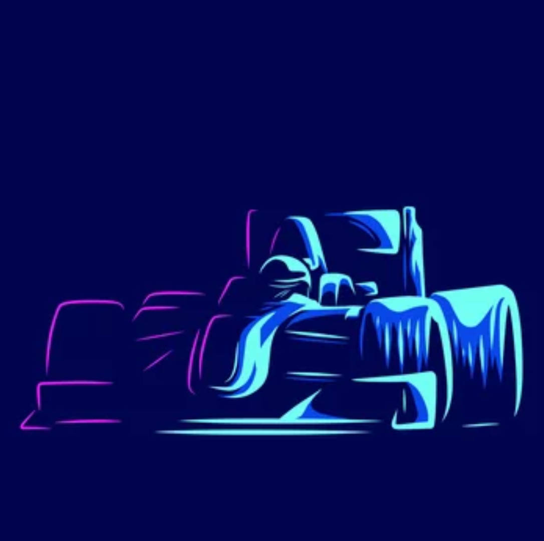 F1, neon-lit, electric blue, SD Desktop Wallpaper