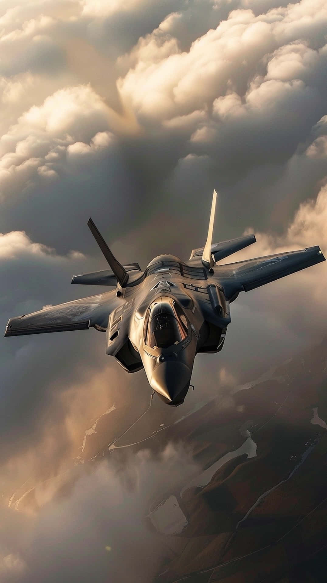 F35, jet, clouds, Full HD Phone Wallpaper