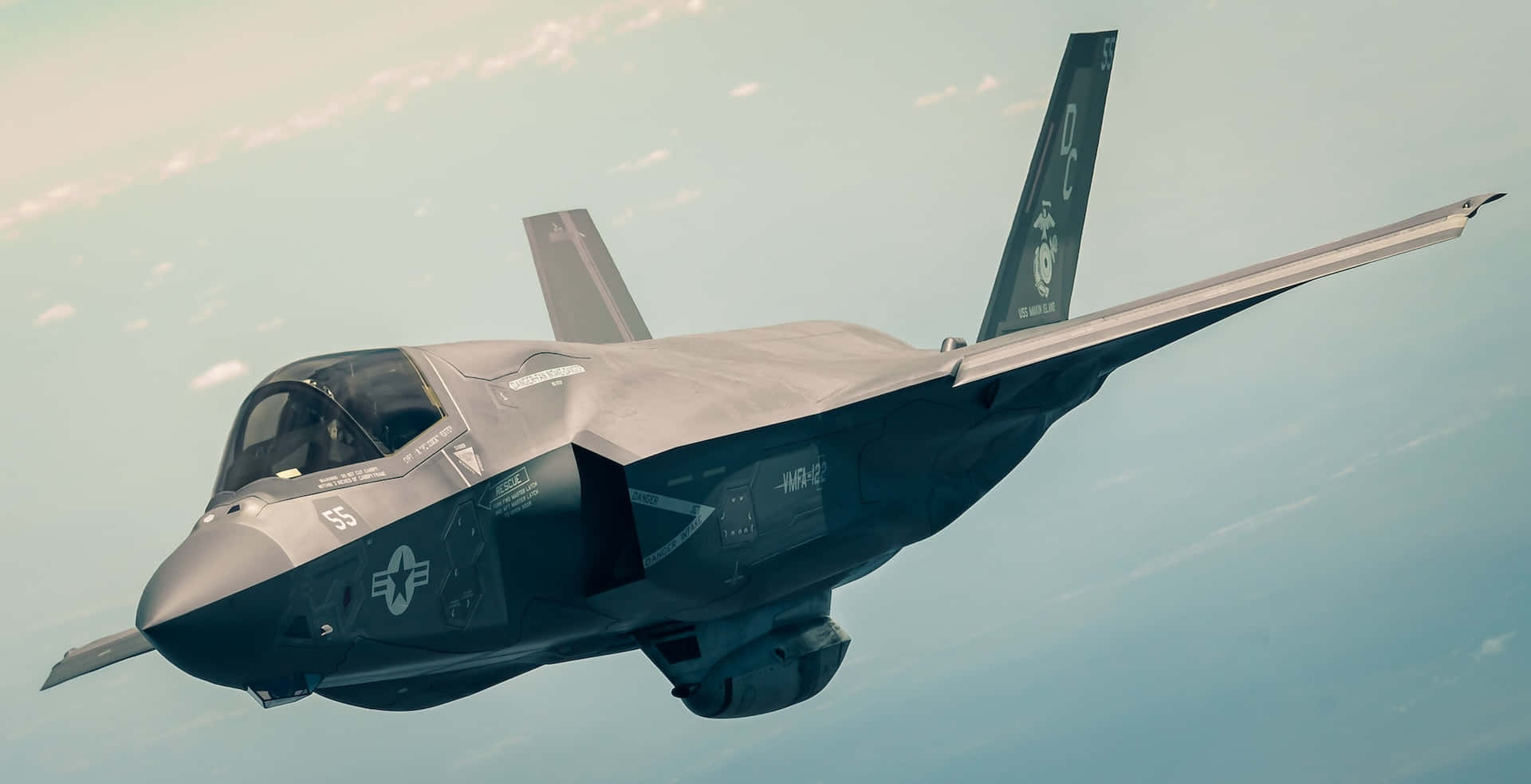 F35, jet, sleek gray, Full HD Desktop Wallpaper